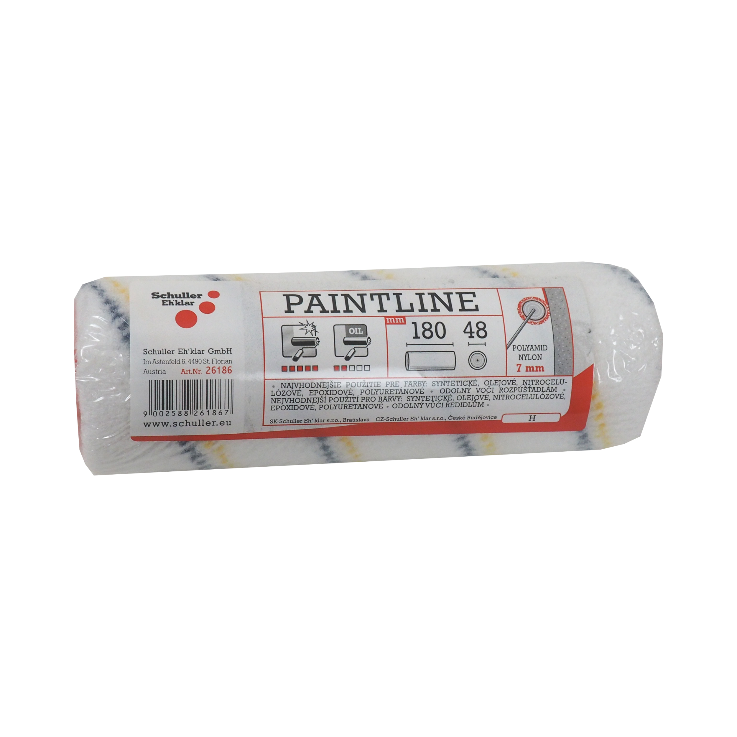 Váleček Paintline polyamid/nylon 180 mm – 7 mm vlas
