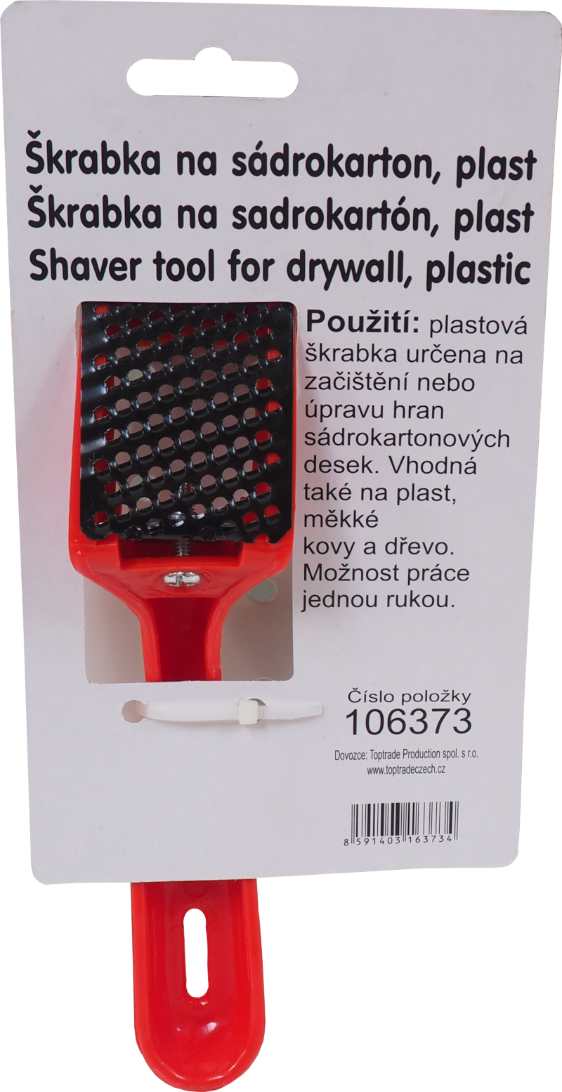 TOPTRADE škrabka na sádrokarton 60 mm, plastová