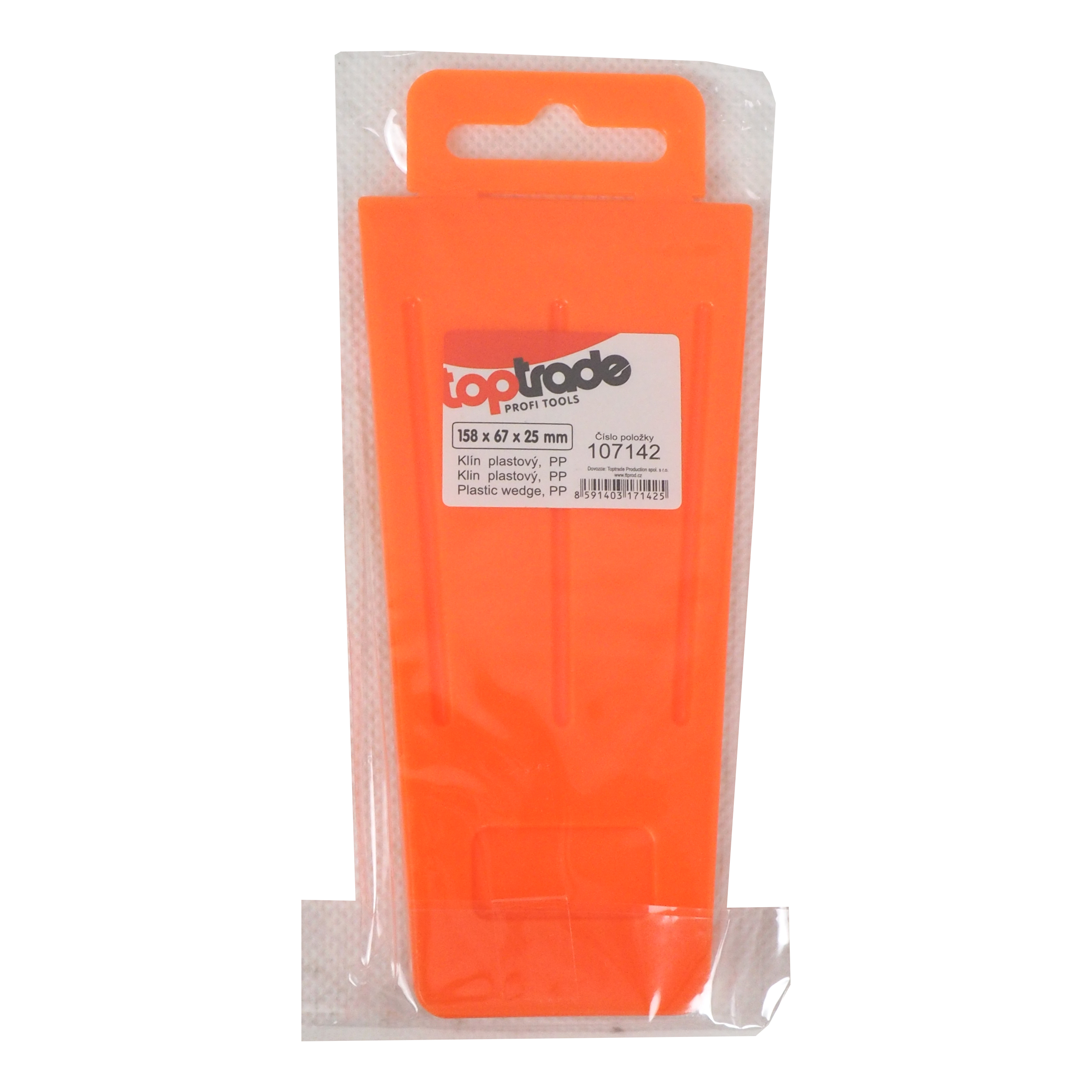 TOPTRADE plastový klín PP 158×67×25 mm