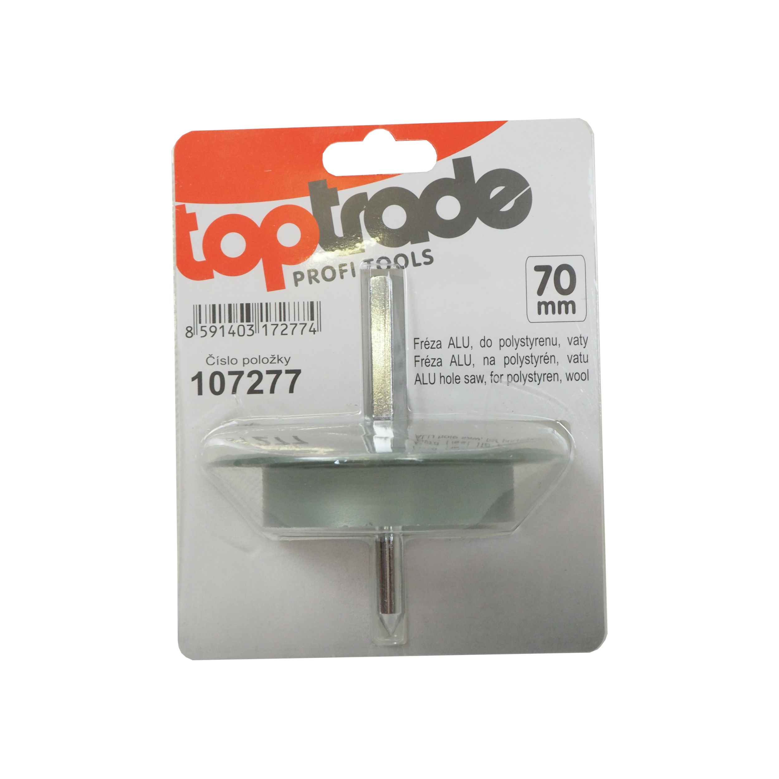 TOPTRADE fréza ALU do polystyrenu a vaty Ø 70 mm