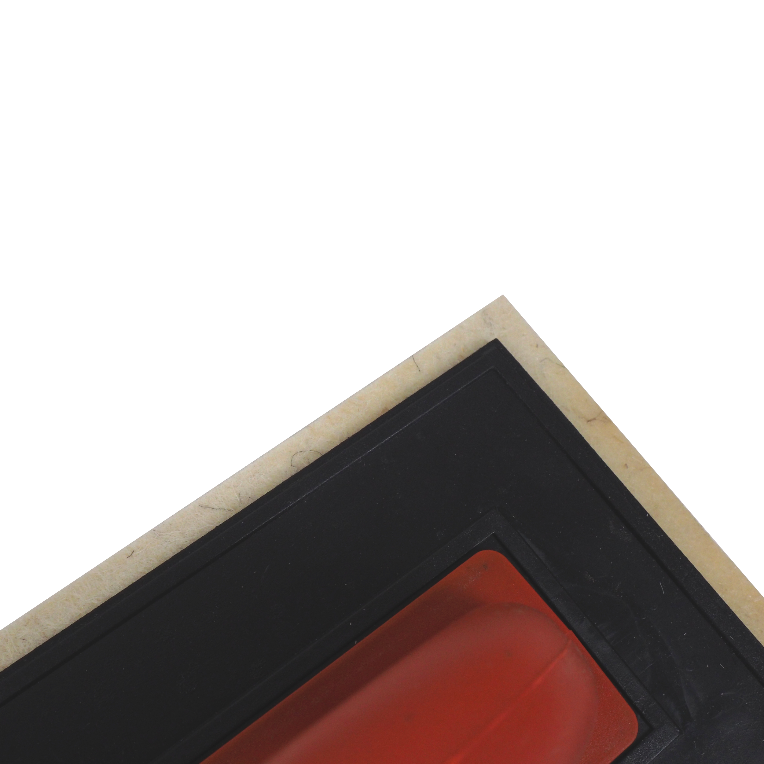 TOPTRADE hladítko s bílou plstí ABS PROFESSIONAL 250 × 130 × 8 mm