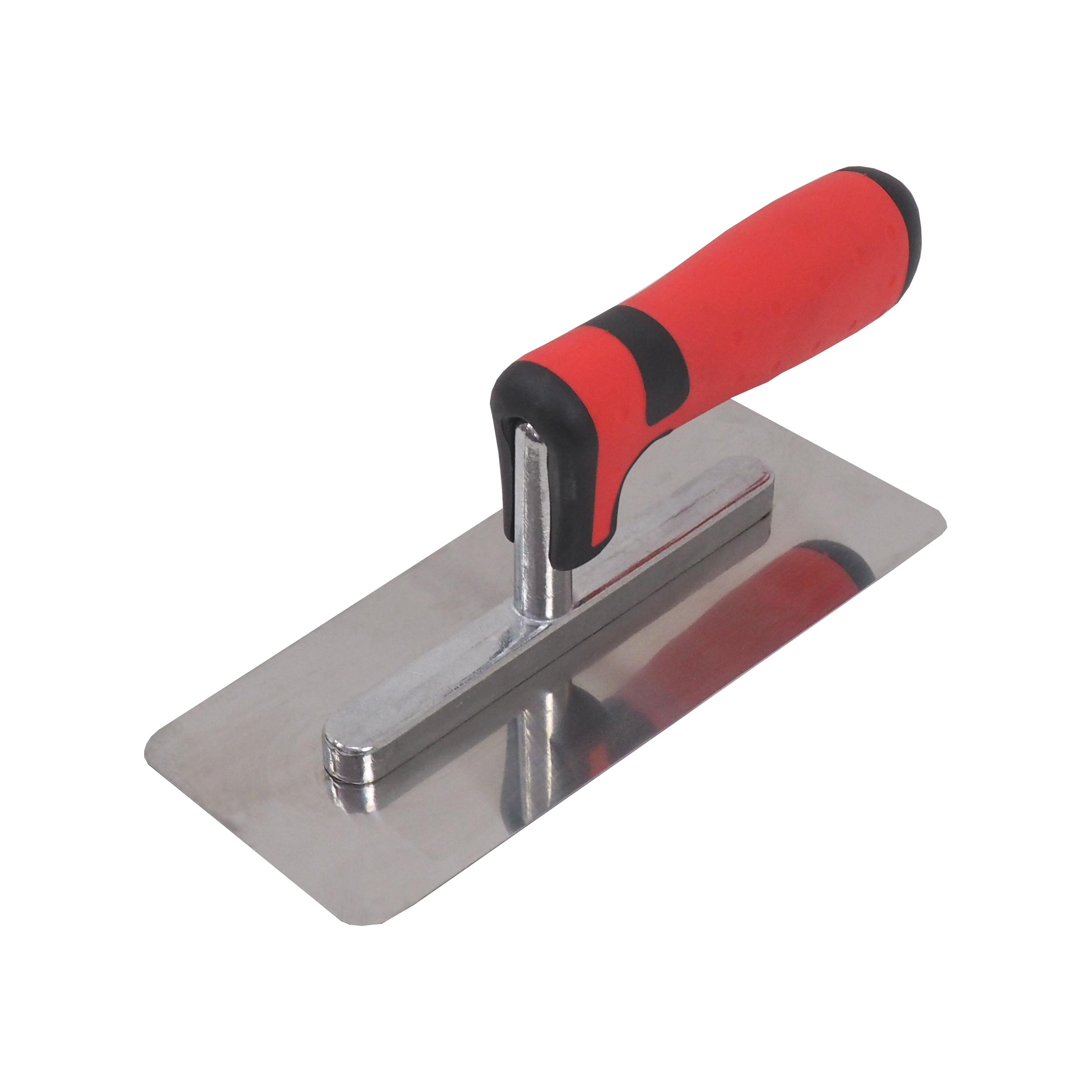 TOPTRADE benátské hladítko nerezové 200 × 90/80 mm, pogumovaná rukojeť
