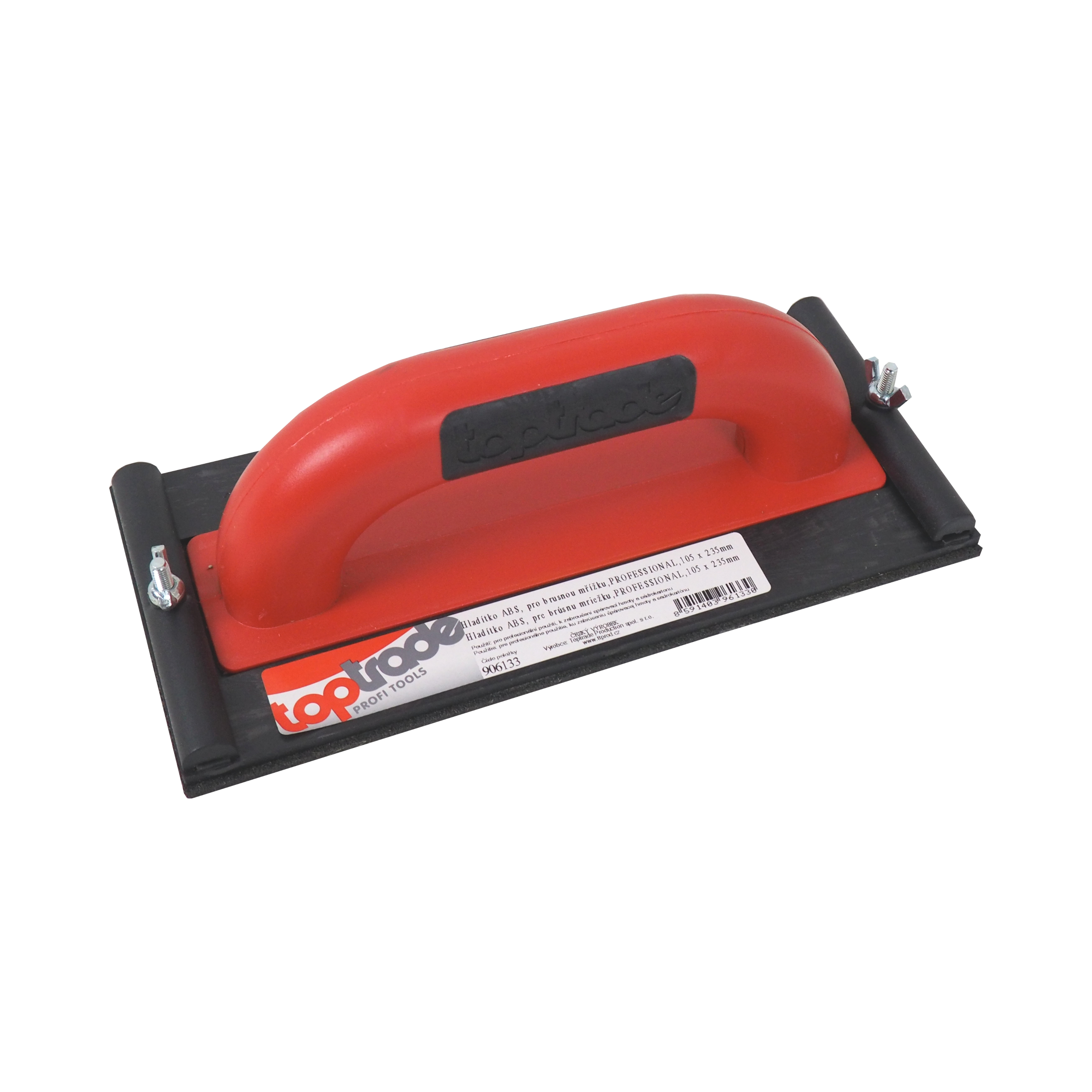 TOPTRADE hladítko na brusnou mřížku ABS PROFESSIONAL 105 × 235 mm