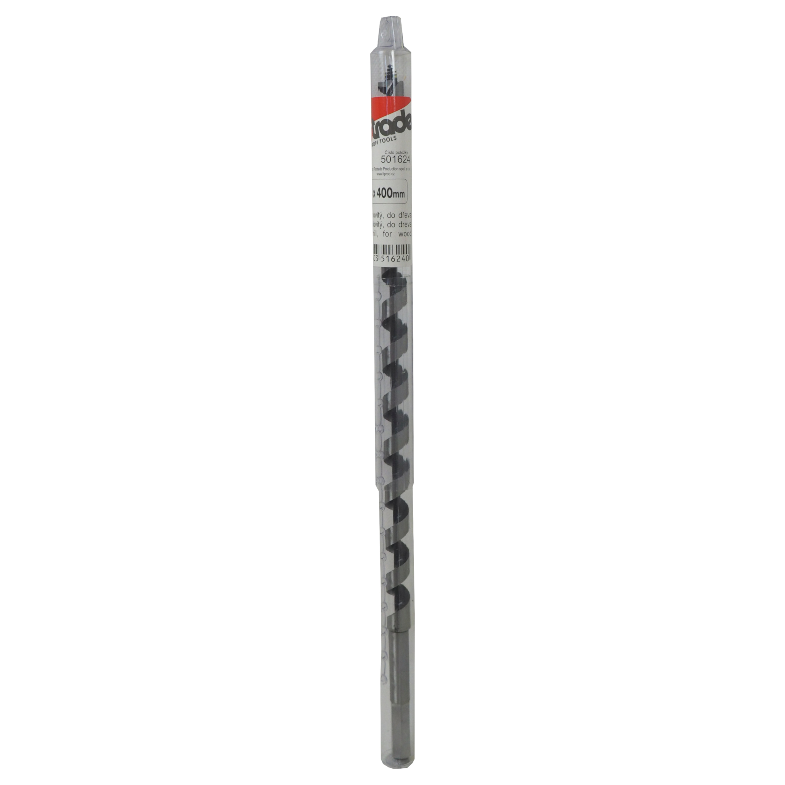 TOPTRADE hadovitý vrták do dřeva 14 × 400 mm, šestihranná stopka