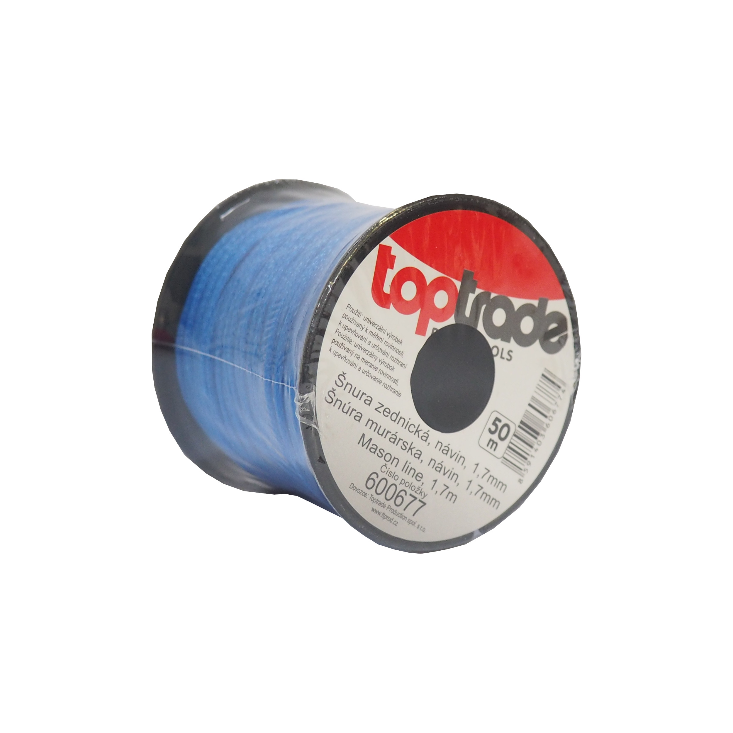 TOPTRADE zednická šňůra PE Ø 1,7 mm × 50 m, modrá