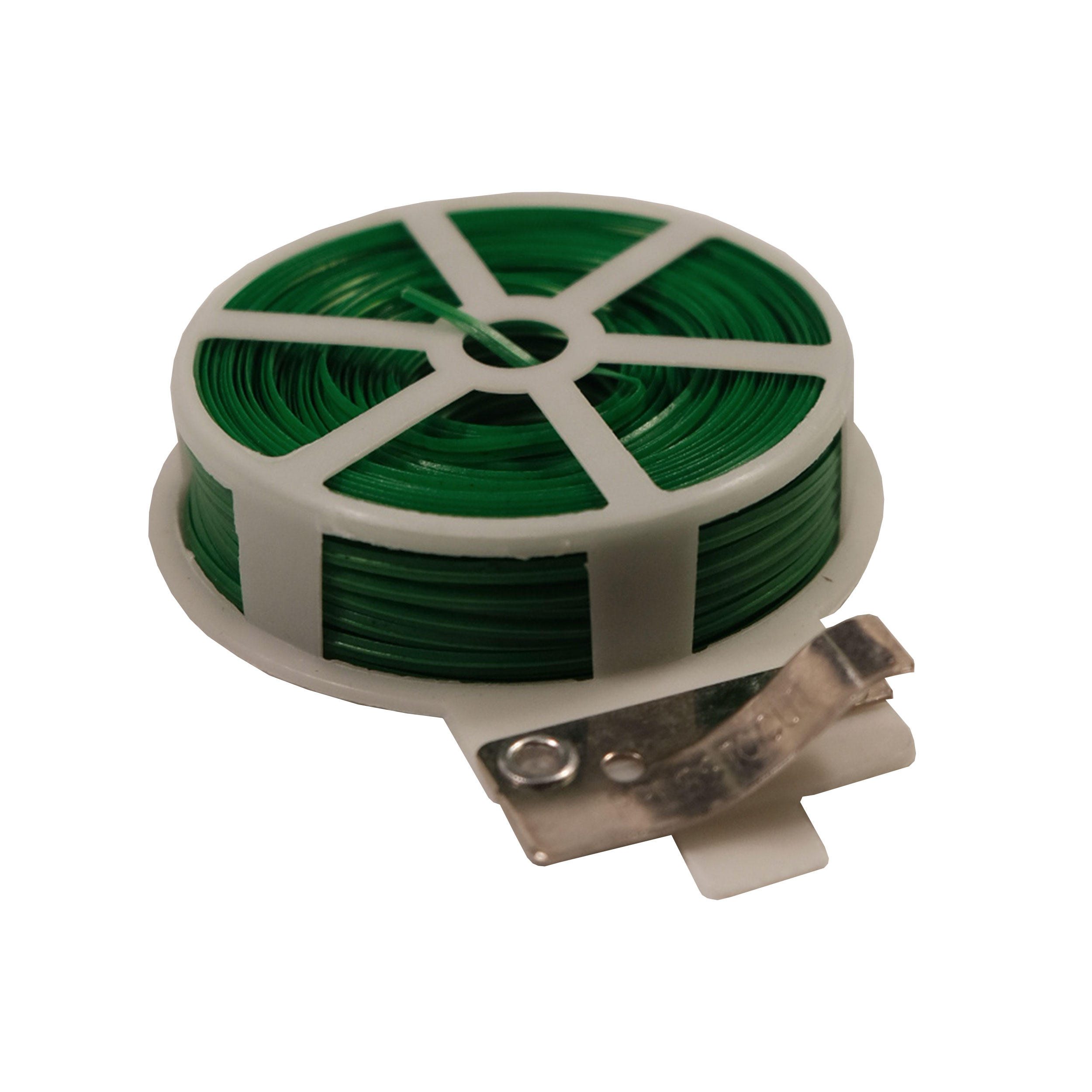 TOPTRADE vázací drát poplastovaný 0,4 mm × 50 m, zelený + nůžky