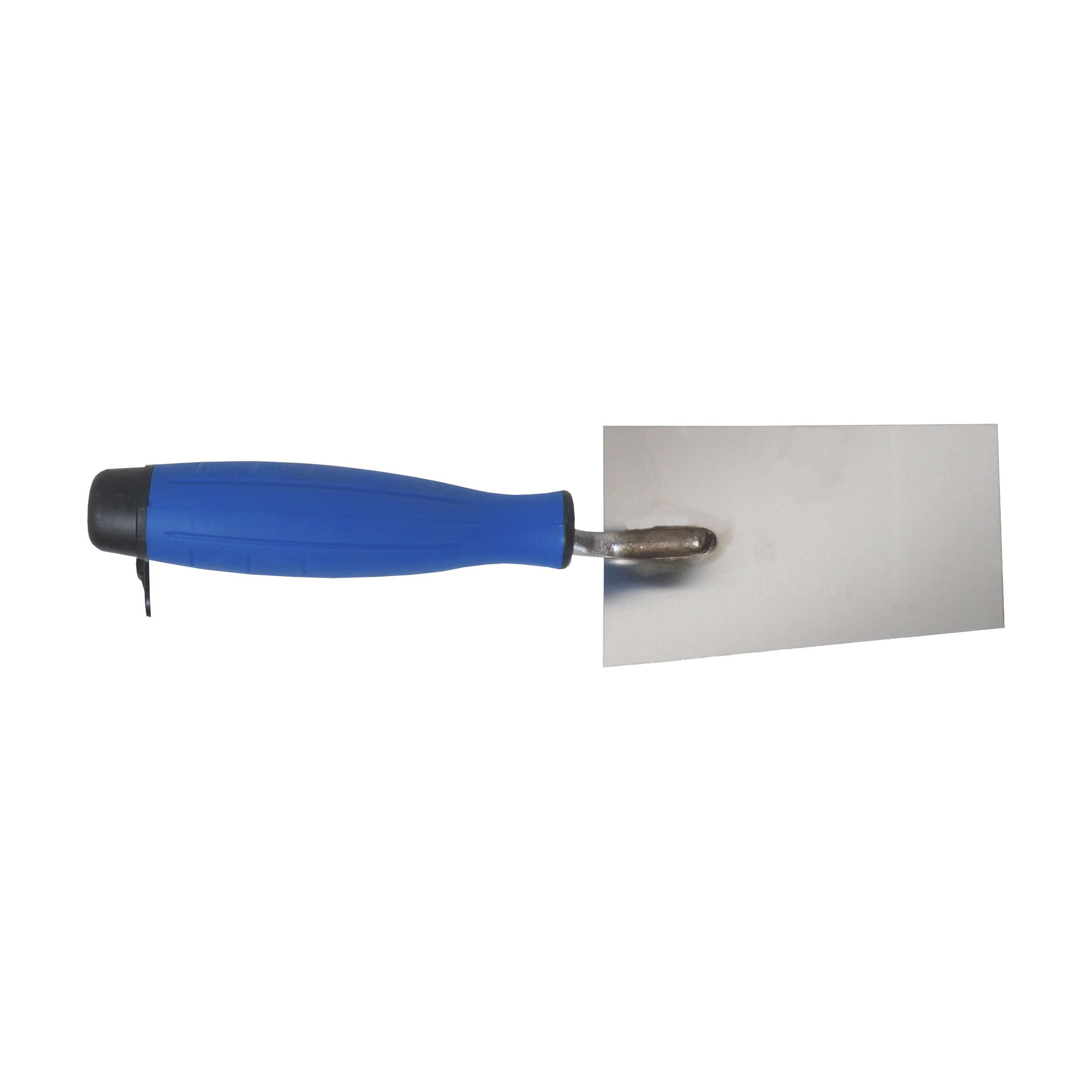 TOPTRADE zednická lžíce 120 × 80 mm, nerez, pogumovaná rukojeť