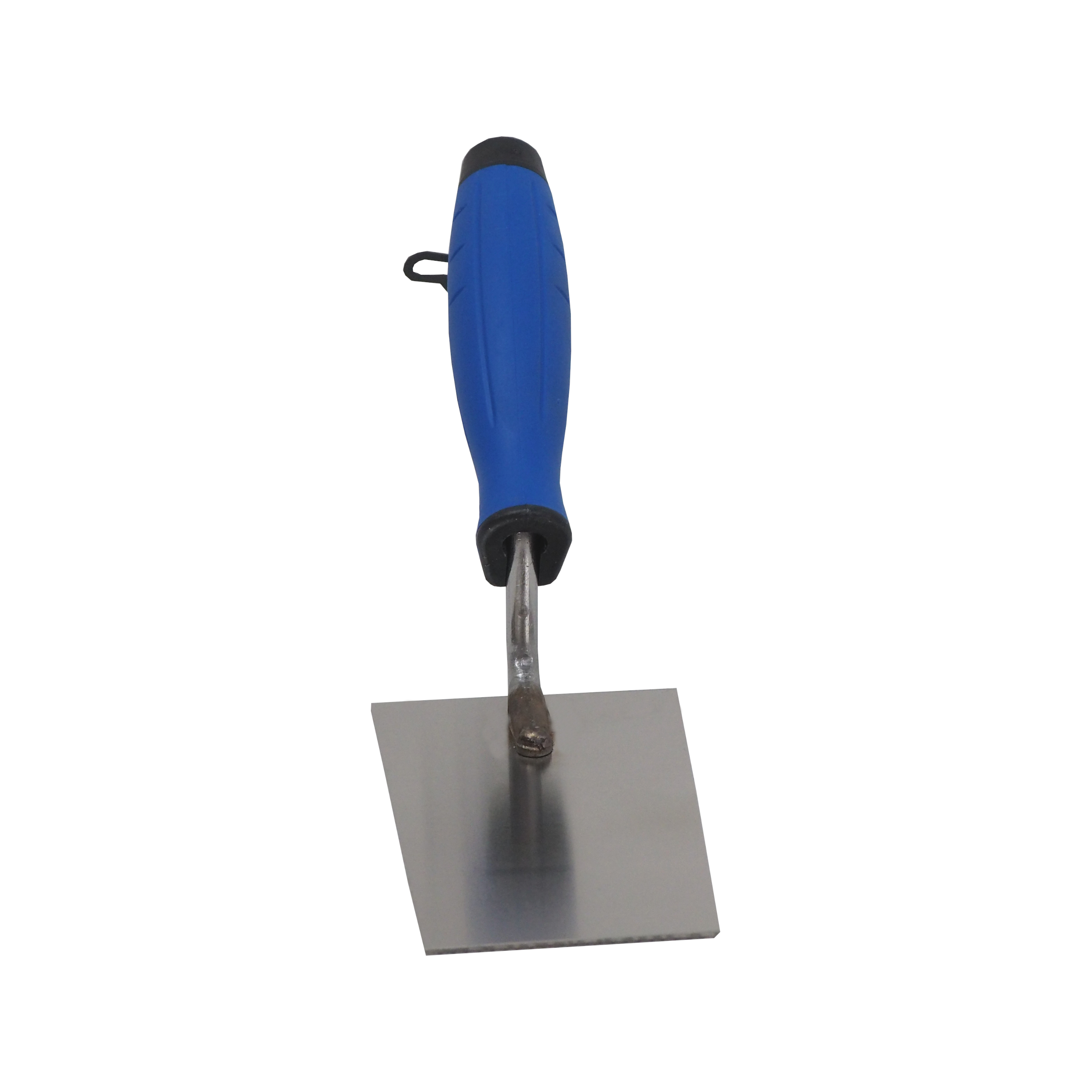 TOPTRADE zednická lžíce 120 × 80 mm, nerez, pogumovaná rukojeť