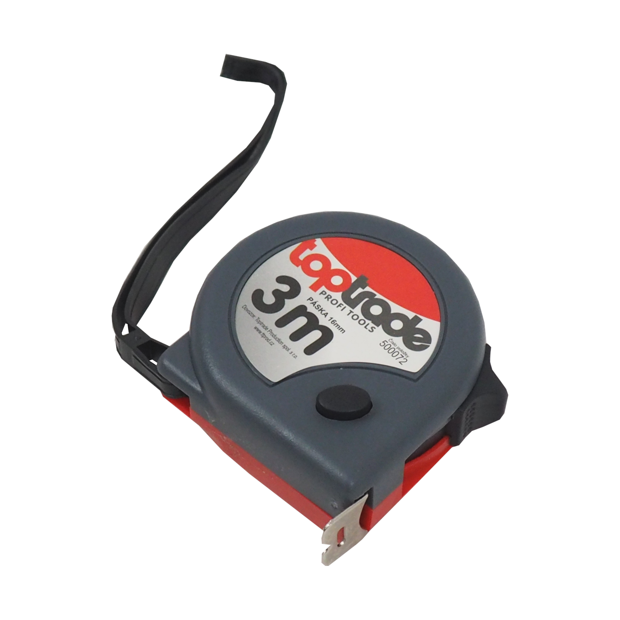 TOPTRADE svinovací metr 3 m, 16 mm, dvoubrzdový