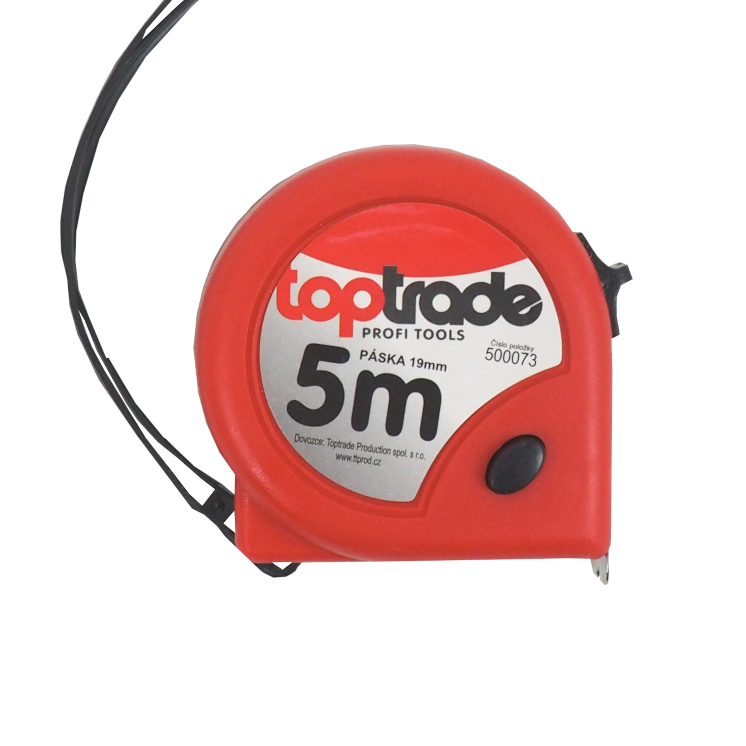 TOPTRADE metr svinovací 5 m × 19 mm, dvoubrzdový