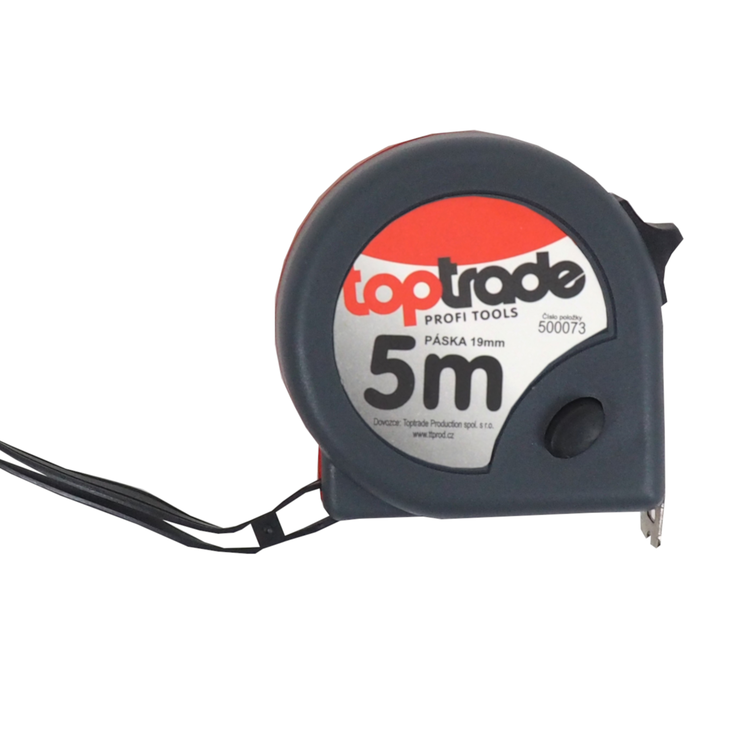 TOPTRADE metr svinovací 5 m × 19 mm, dvoubrzdový