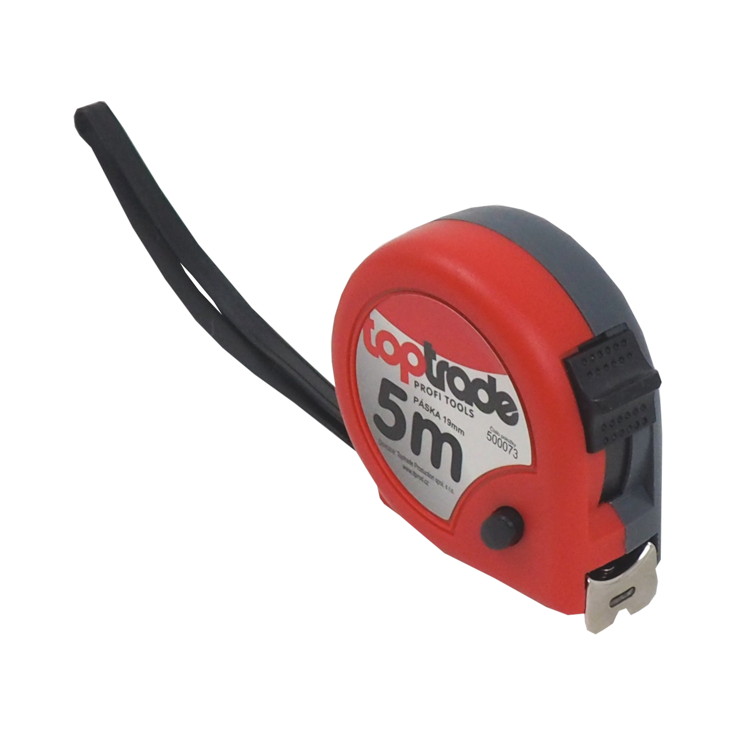 TOPTRADE metr svinovací 5 m × 19 mm, dvoubrzdový