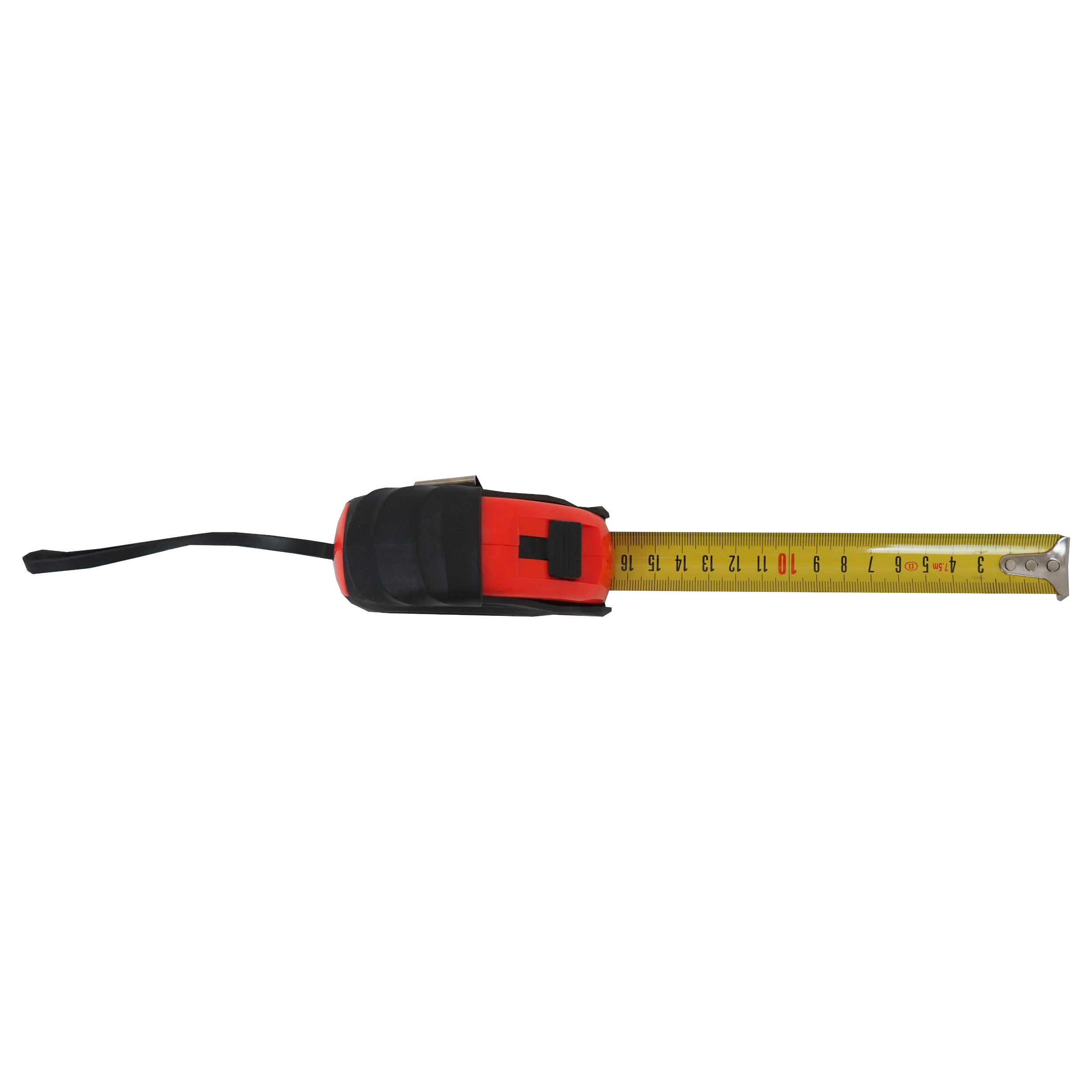 TOPTRADE svinovací metr 10 m × 25 mm, pogumovaný, s magnetem