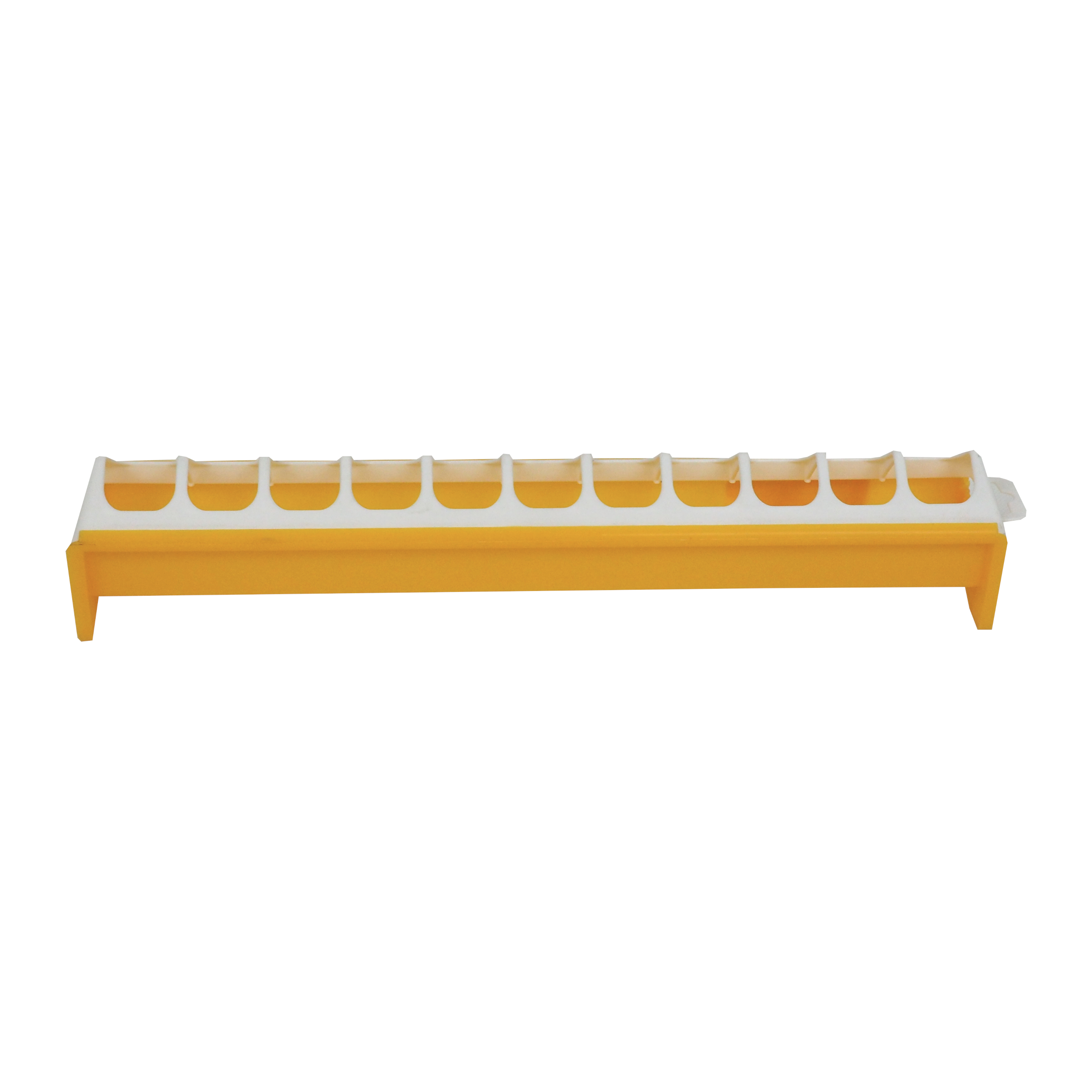 TOPTRADE krmítko pro drůbež 500 mm – plastové žlabové (zasouvací)