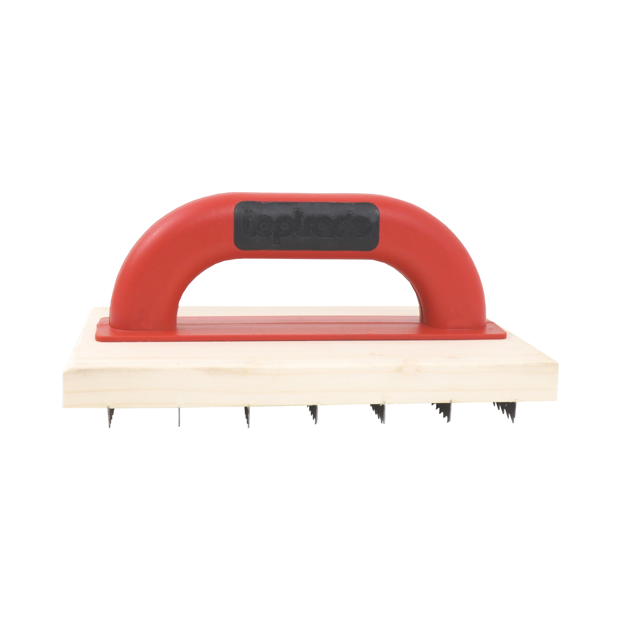 TOPTRADE škrabák dřevěný, hrubý zub PROFESSIONAL, 220 × 140 mm