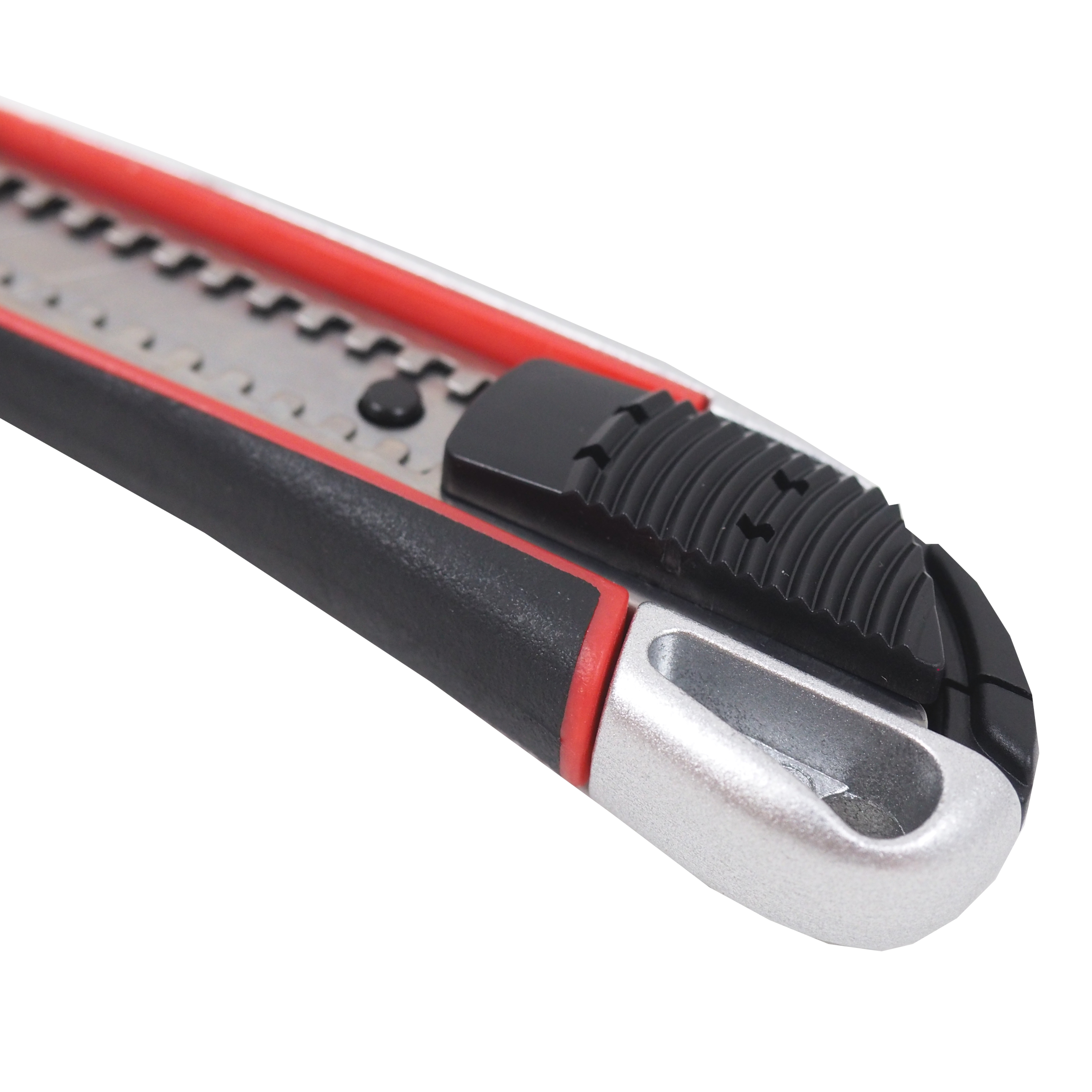 TOPTRADE nůž odlamovací 18 mm, ALU, pogumovaný – profi