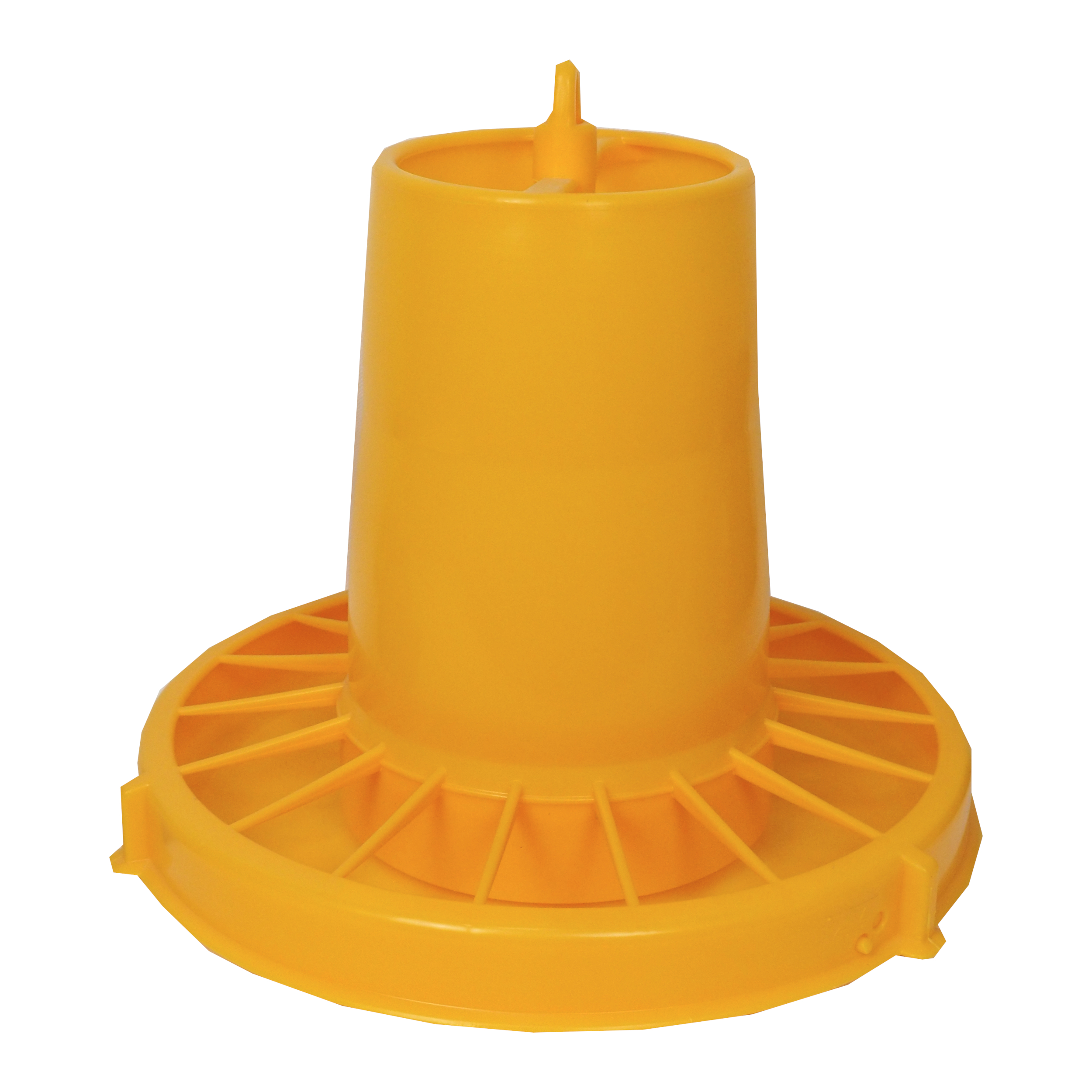 TOPTRADE tubusové krmítko pro drůbež 20 l, plast, žluté