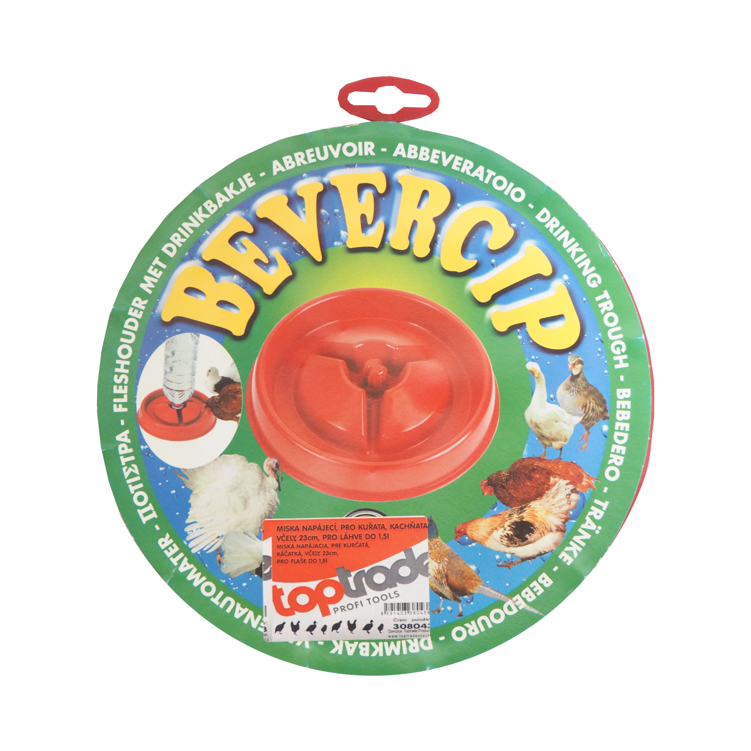 TOPTRADE napájecí miska na PET láhev 230 mm (1,5 l+)