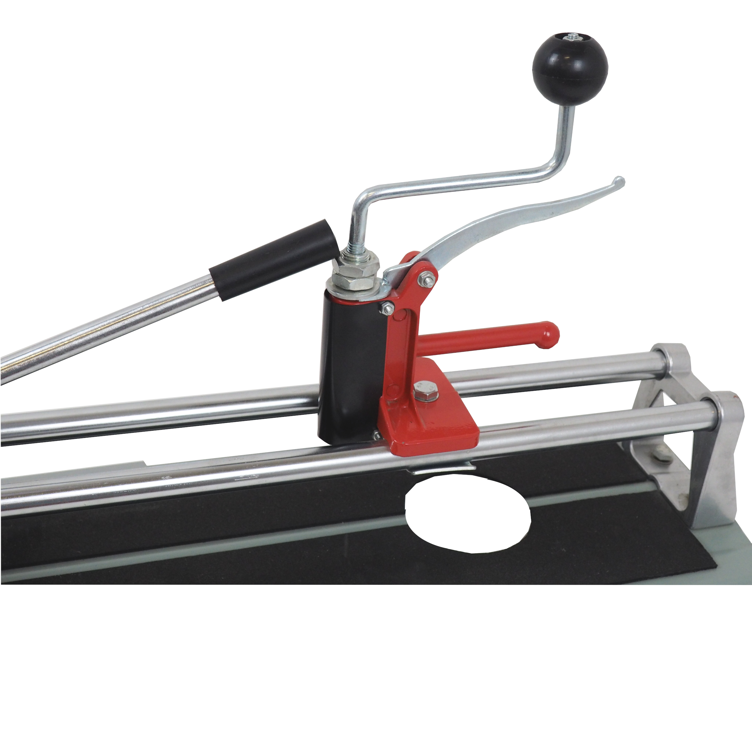 TOPTRADE řezačka na obklady s lámačkou, úhelníkem a vykružovákem 400 mm (hobby)