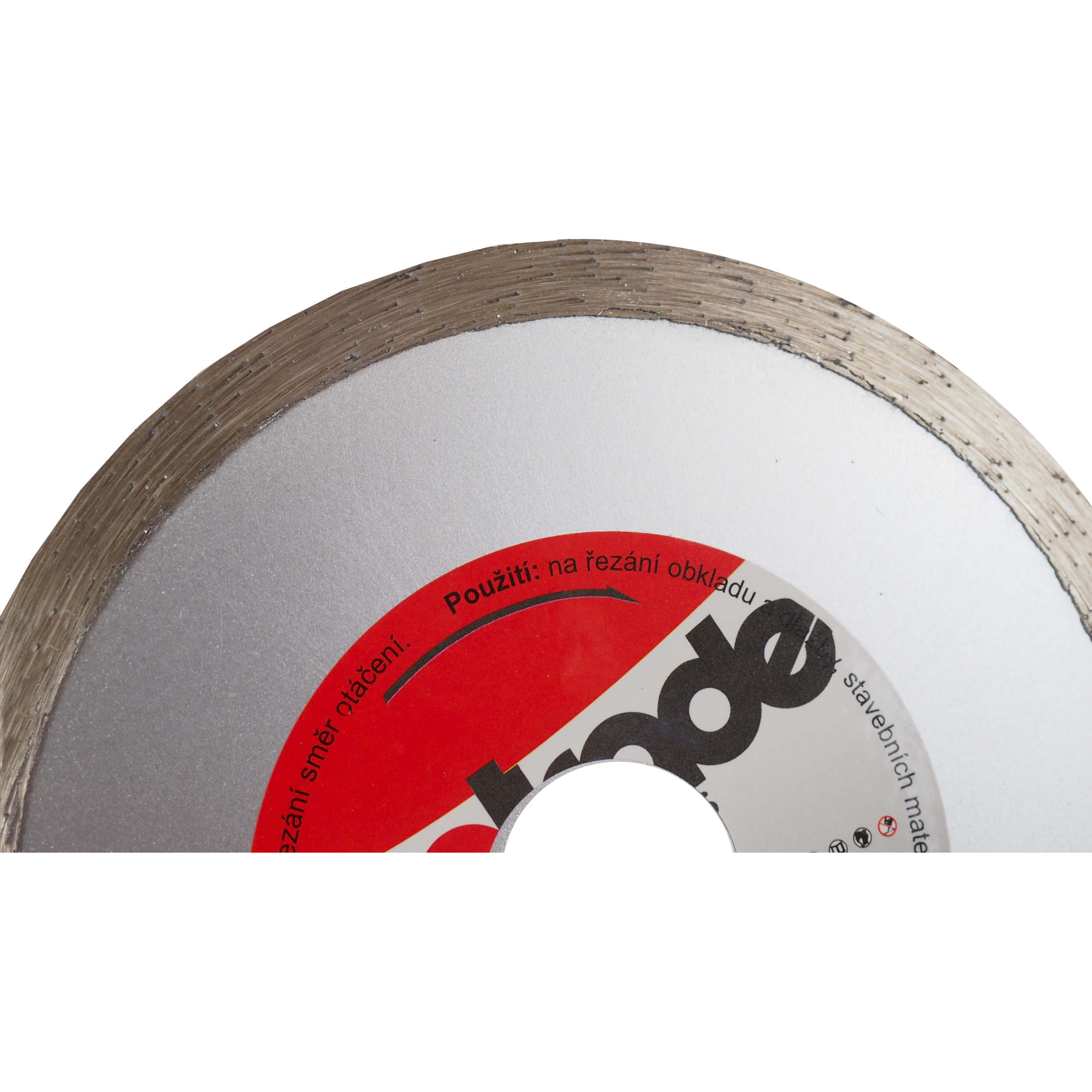 TOPTRADE diamantový kotouč 125 mm – celoobvodový, otvor 22,2 mm (standard)