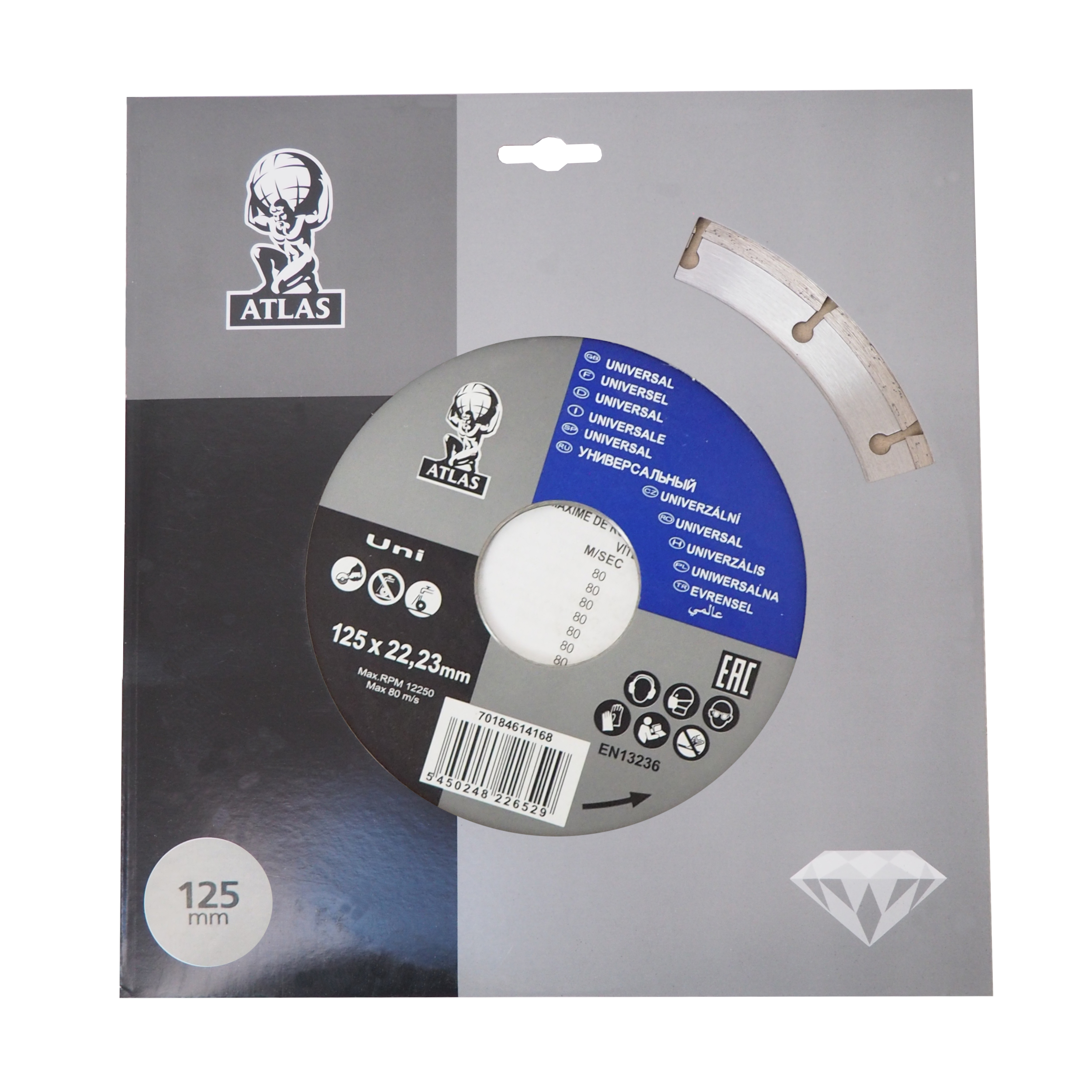 Diamantový kotouč Atlas Universal 125 x 22,23 x 2 mm