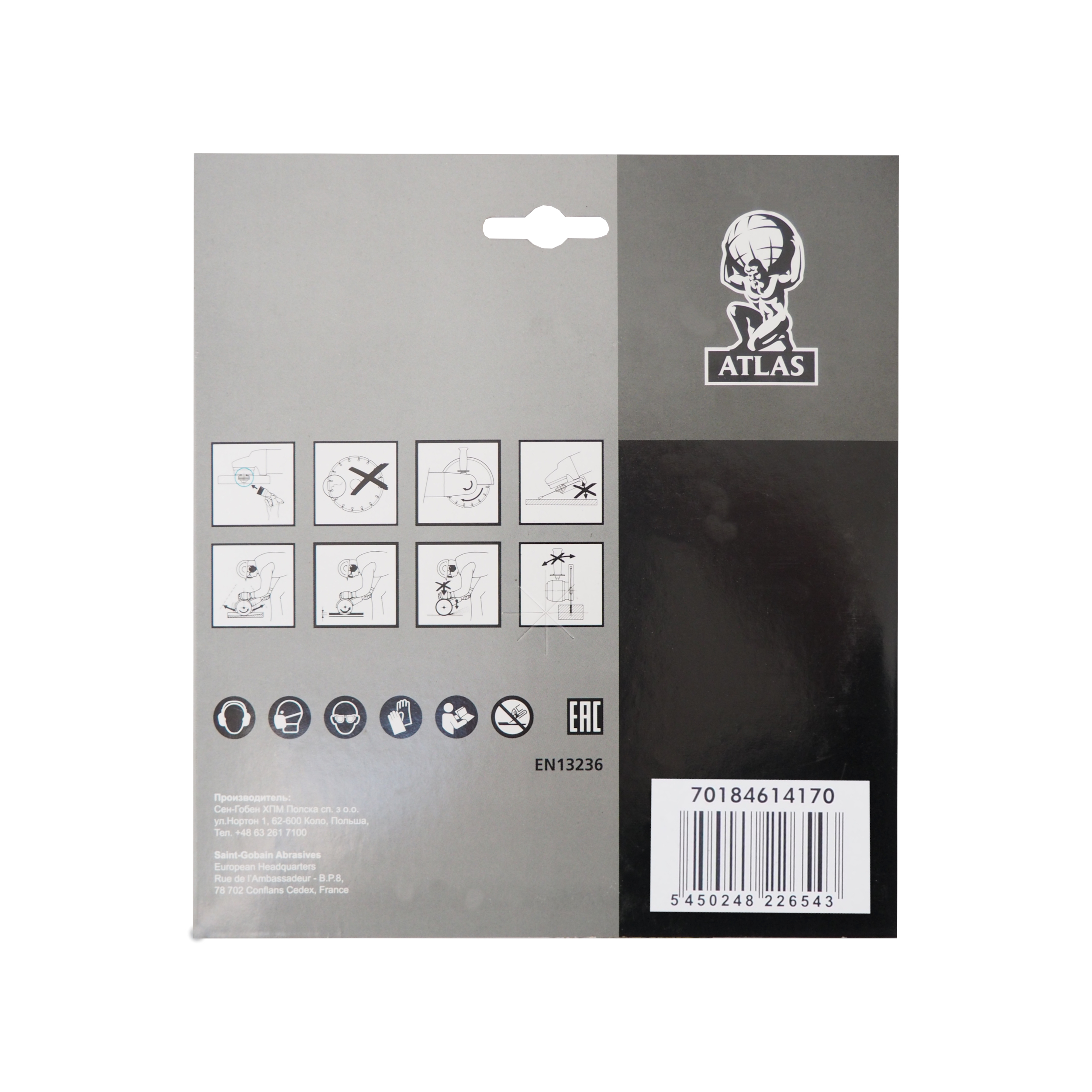 Diamantový kotouč Atlas Universal 230 × 22,23 × 2,6 mm