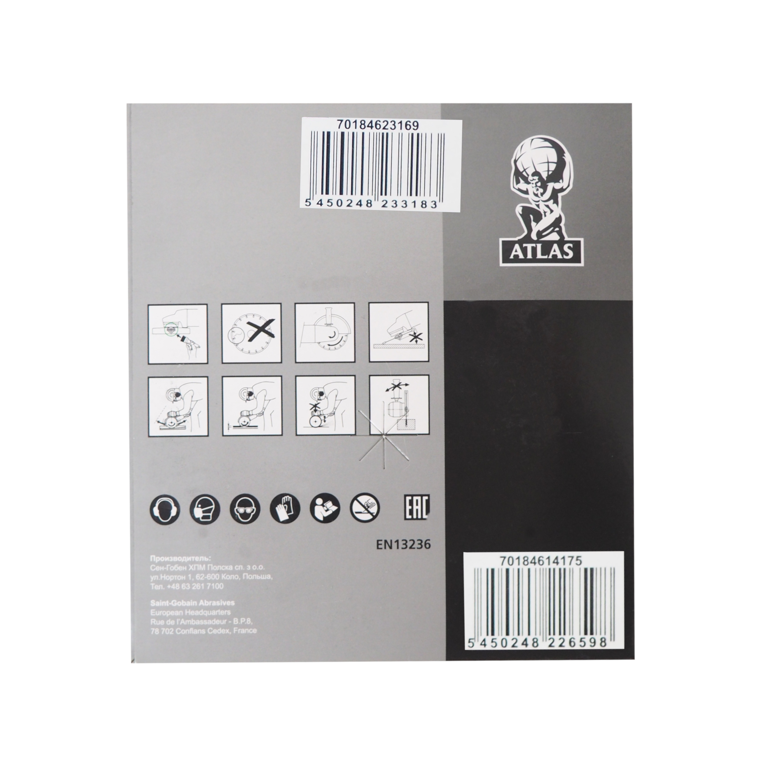 Diamantový kotouč Atlas Turbo 115 × 22,23 × 2,6 mm
