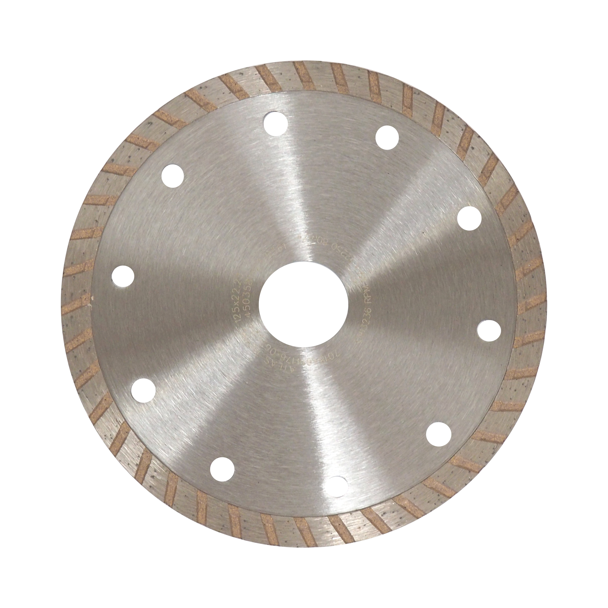 Diamantový kotouč Atlas Turbo 125 mm, otvor 22,23 mm, tl. 2,6 mm