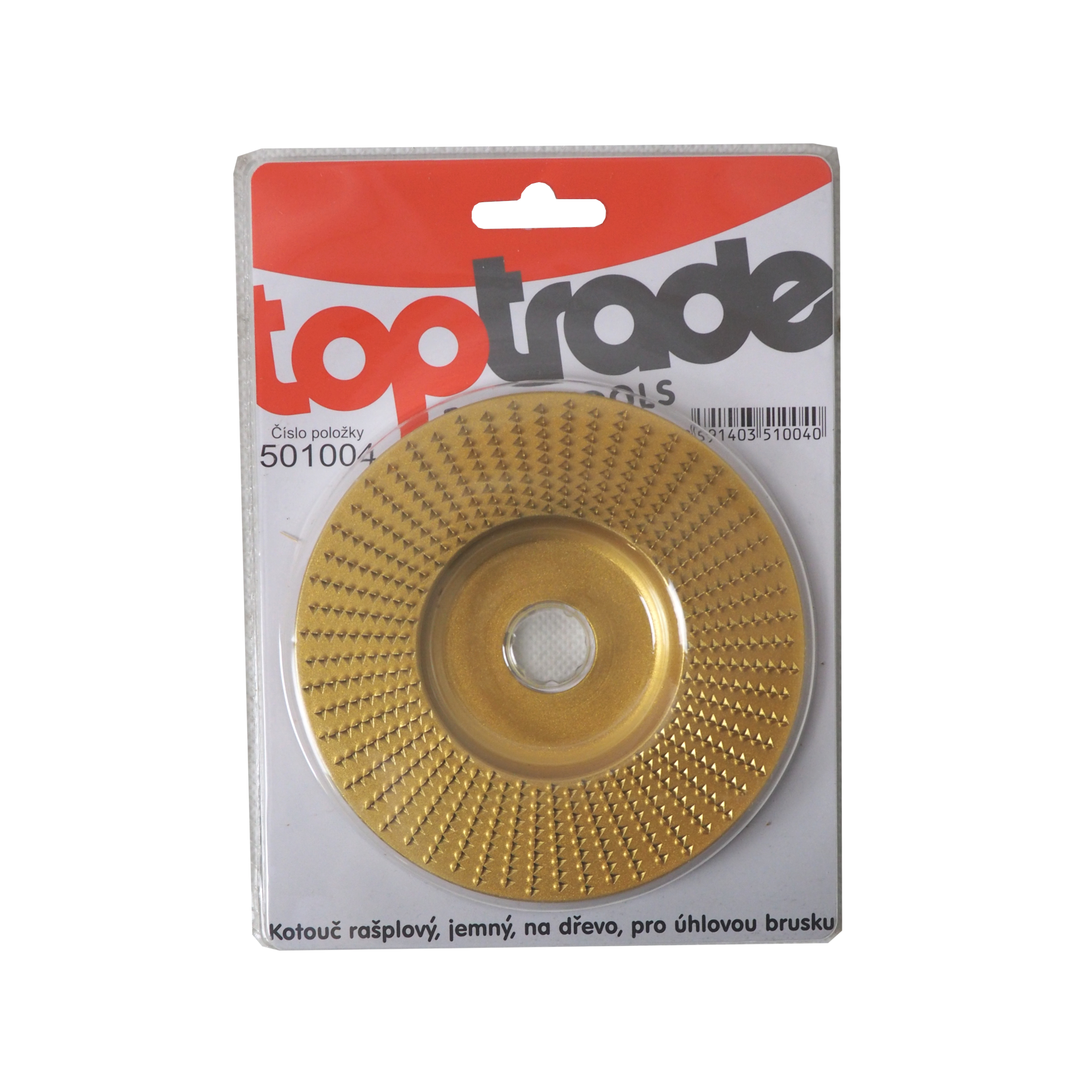 TOPTRADE rašplový kotouč na dřevo 125 mm, jemný