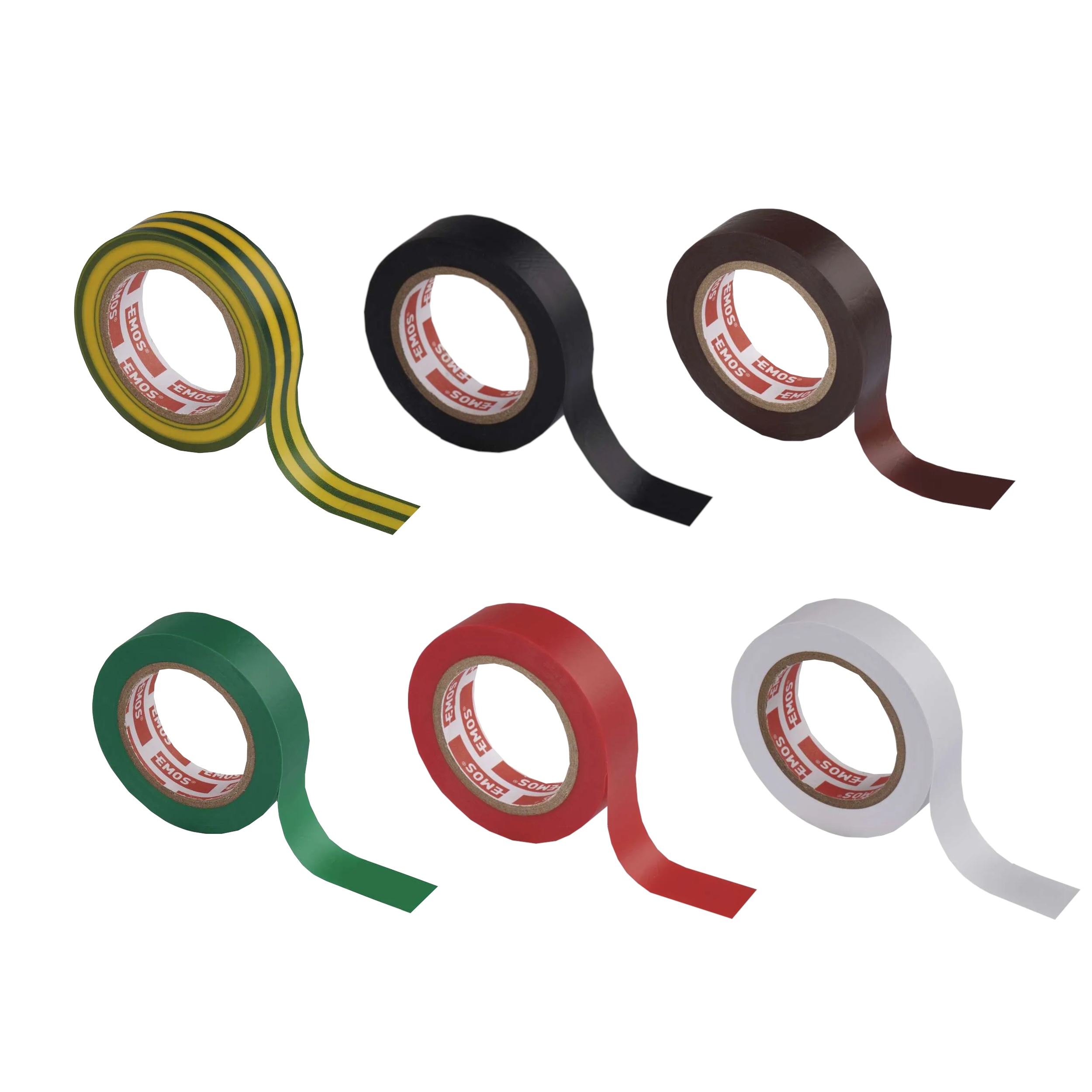 Elektroizolační PVC páska 15 mm × 10 m (10 ks), mix barev