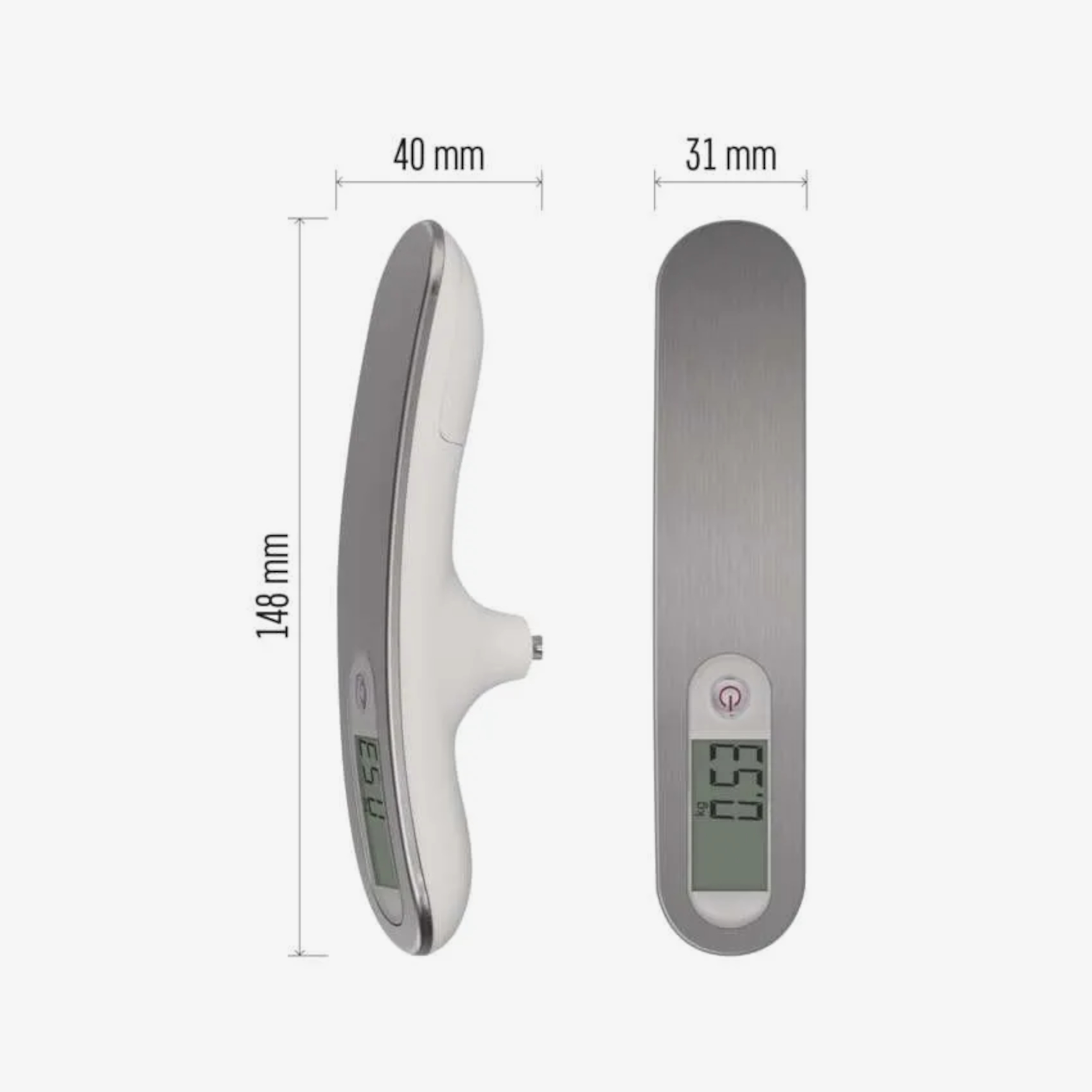 Závěsná digitální váha PT-506, stříbrná, 50 kg