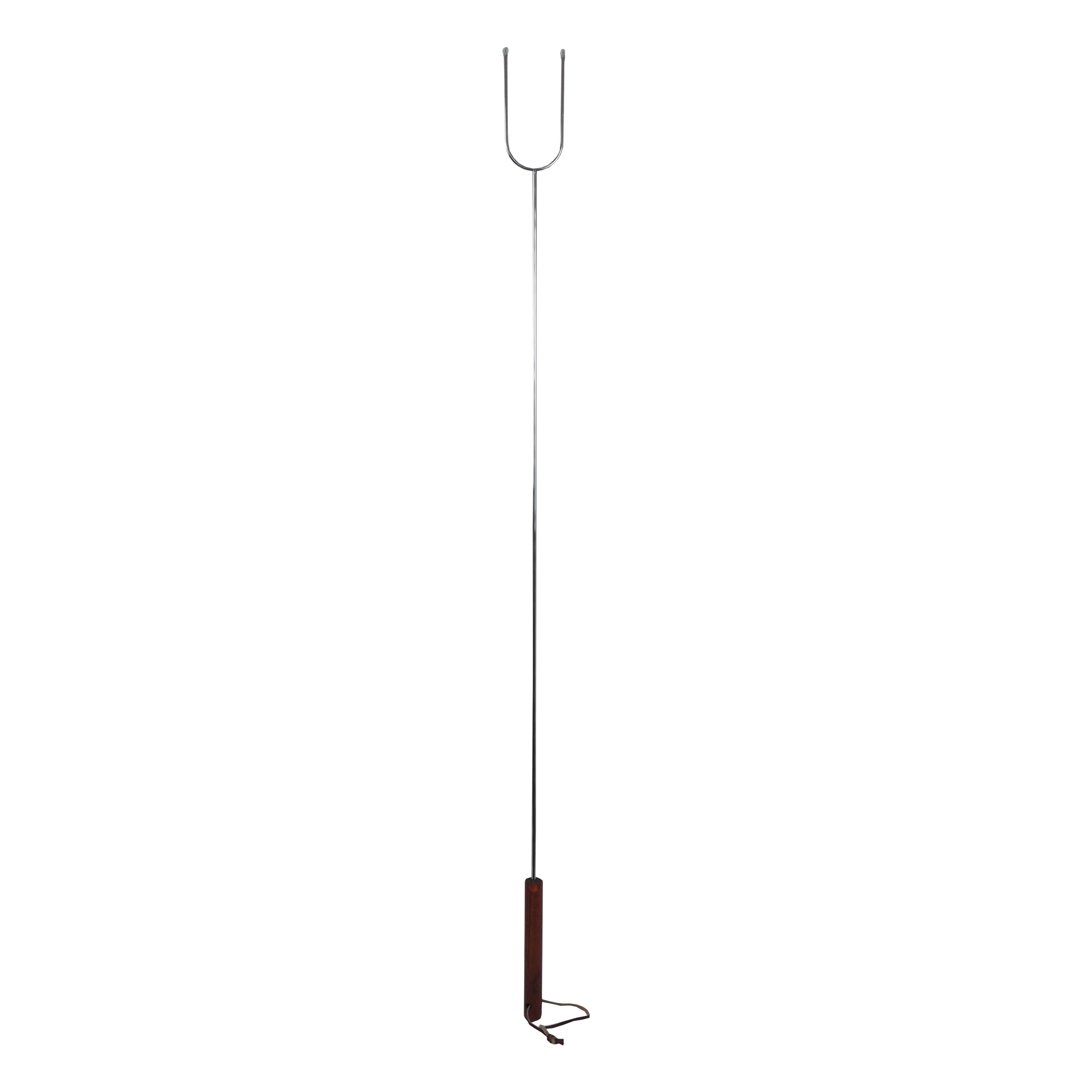 TOPTRADE opékací vidlice 105 cm (4 ks) – chrom, dřevěná rukojeť