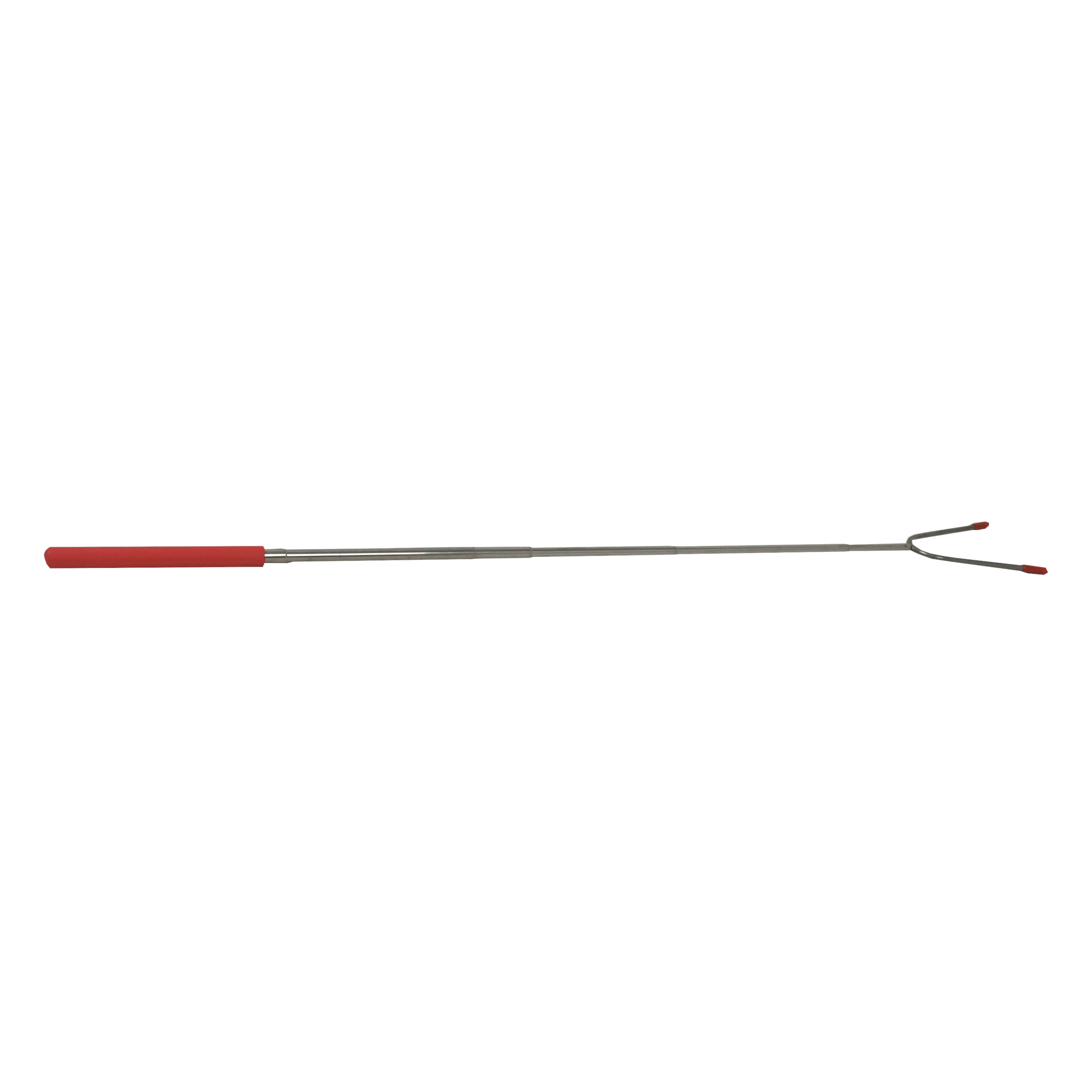 TOPTRADE teleskopická opékací vidlice 25–86 cm – nerez, plastová rukojeť