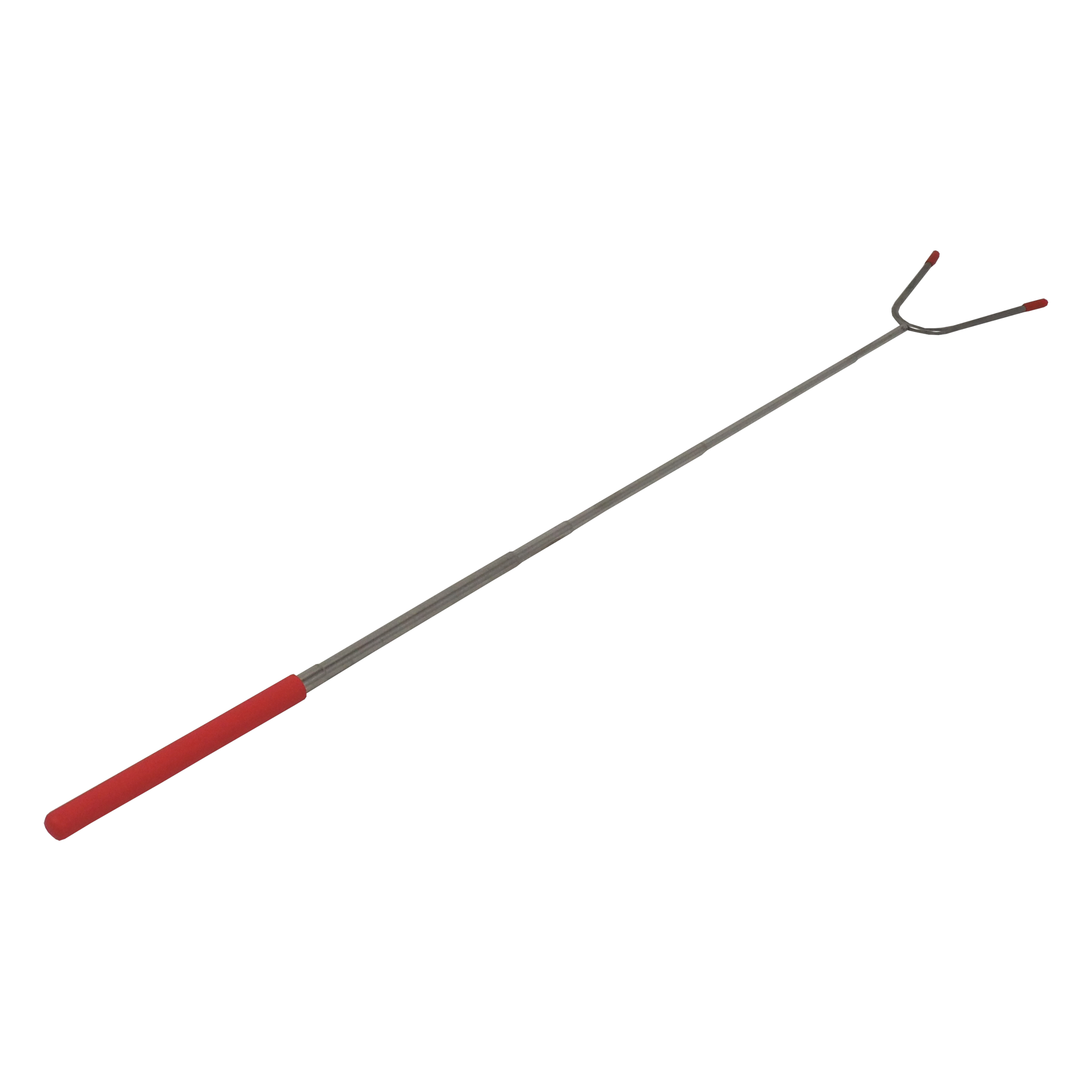 TOPTRADE teleskopická opékací vidlice 25–86 cm – nerez, plastová rukojeť
