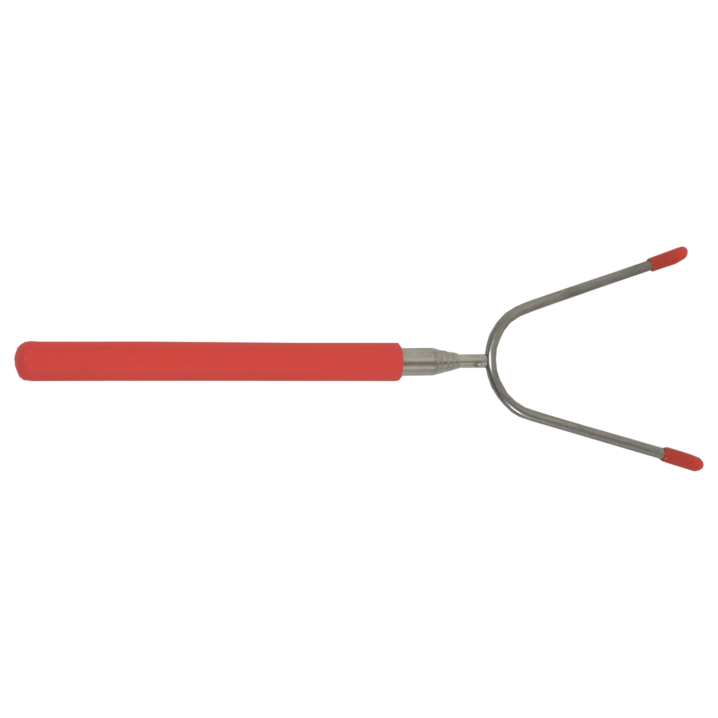 TOPTRADE teleskopická opékací vidlice 25–86 cm – nerez, plastová rukojeť