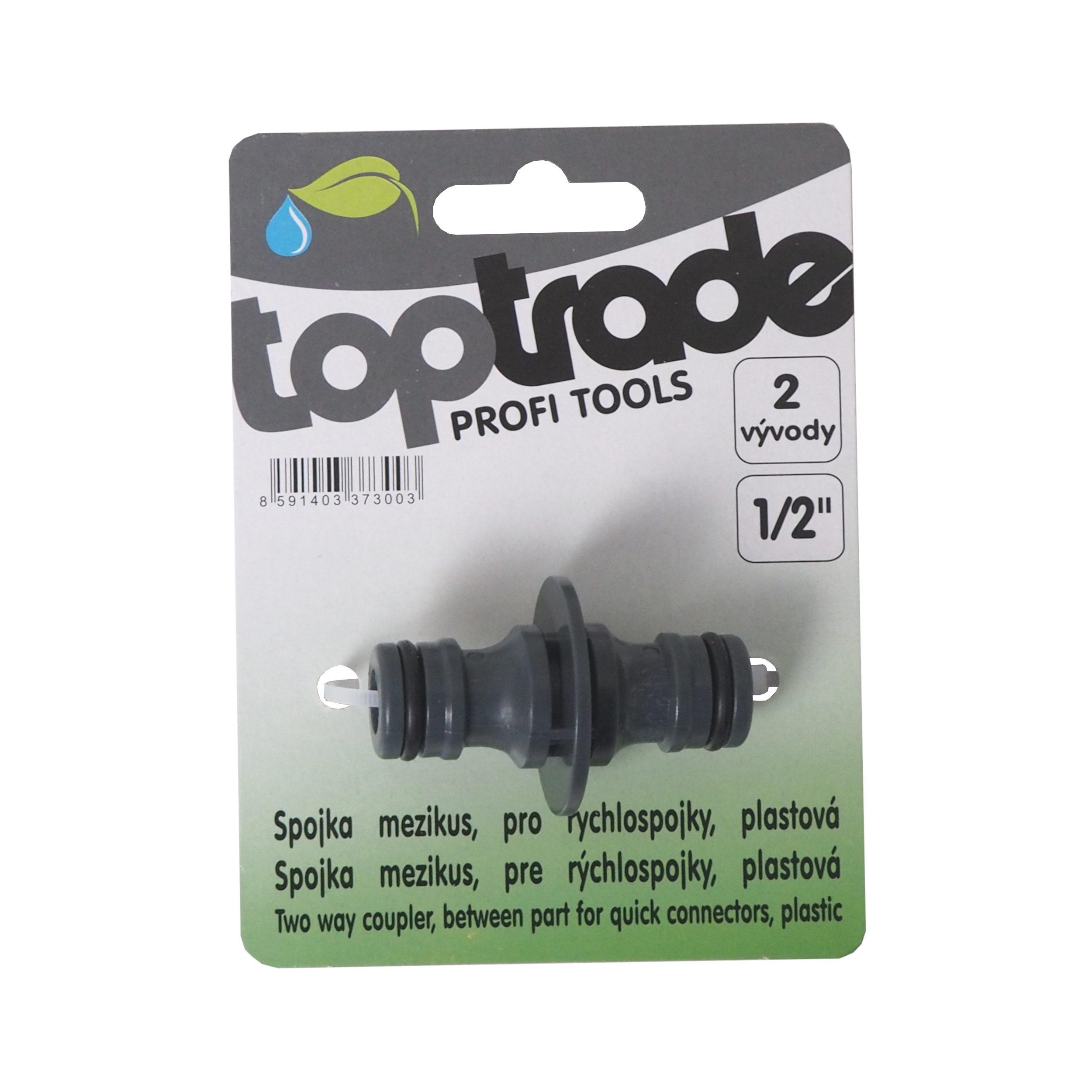 TOPTRADE spojka (mezikus) – 2 vývody, 1/2″