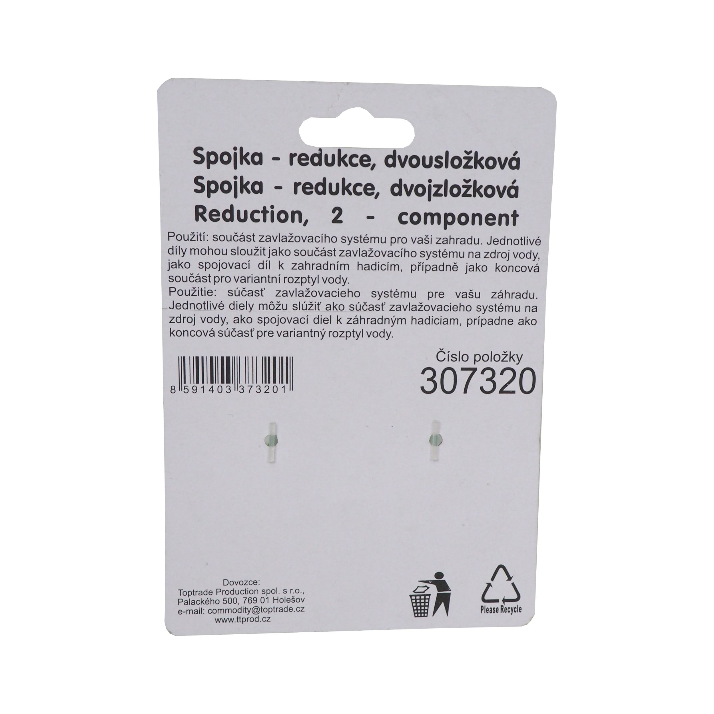 TOPTRADE spojka – redukce dvousložková 3/4" x 1"