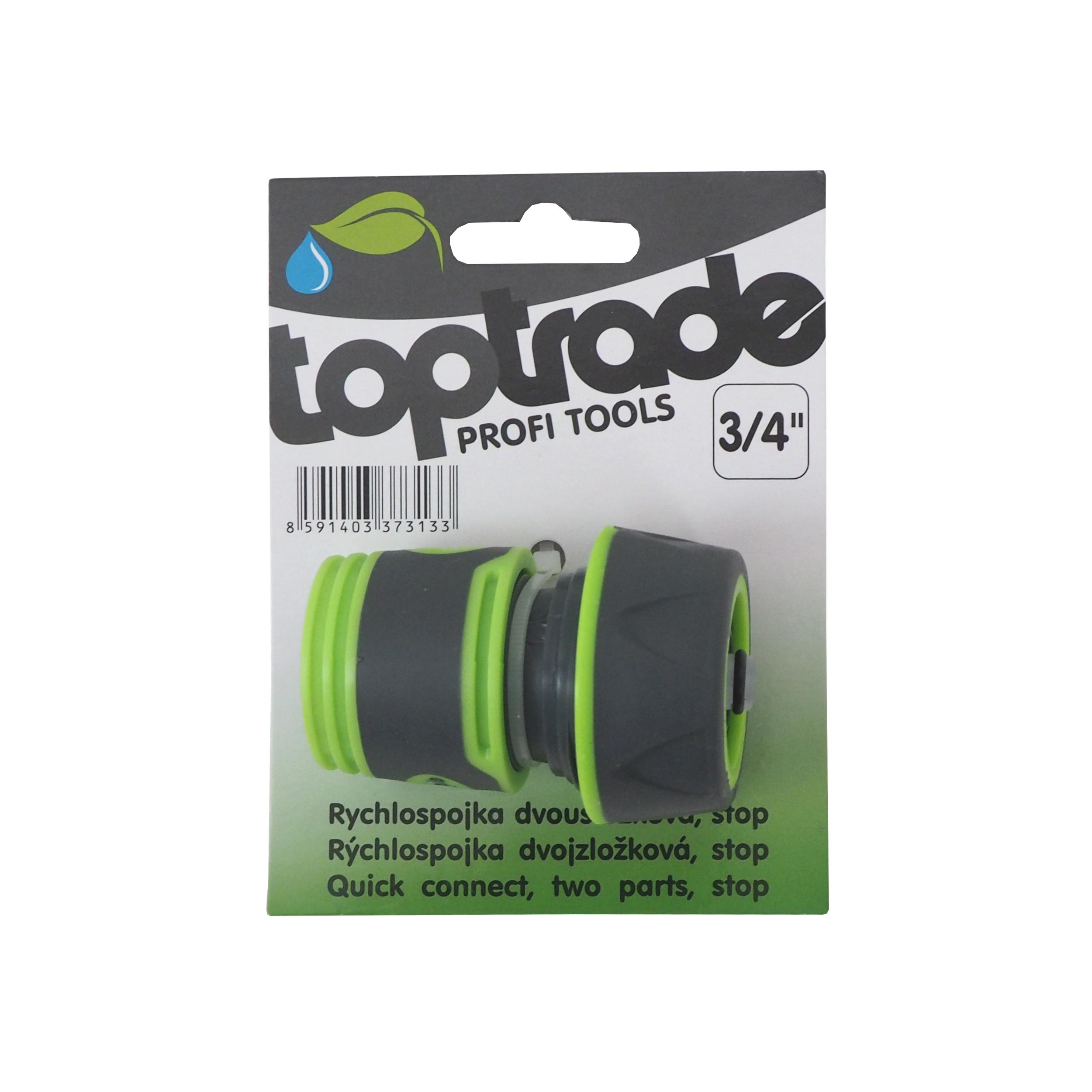 TOPTRADE rychlospojka dvousložková STOP 3/4" (19 mm)