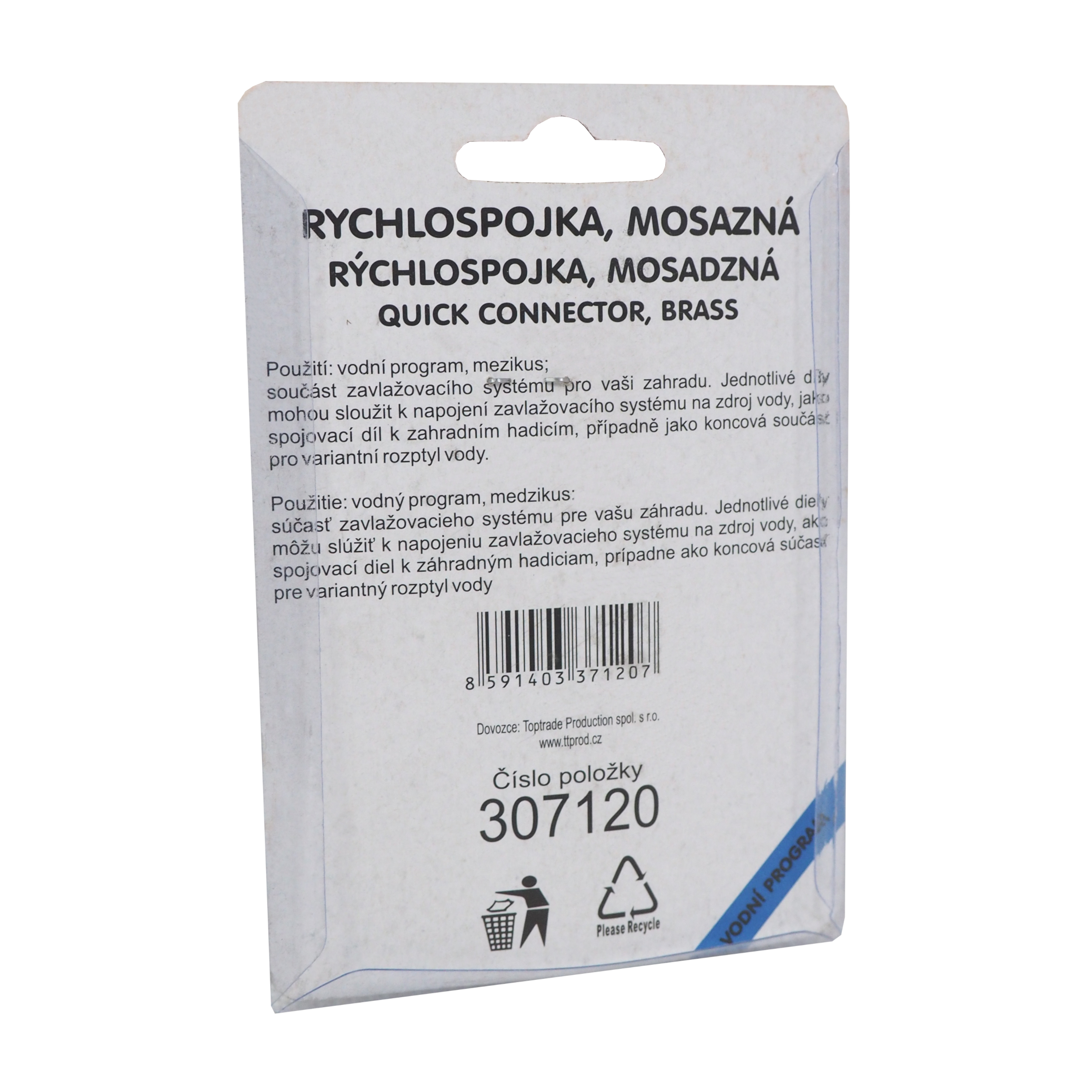 REFLEX rychlospojka mosazná 1/2"