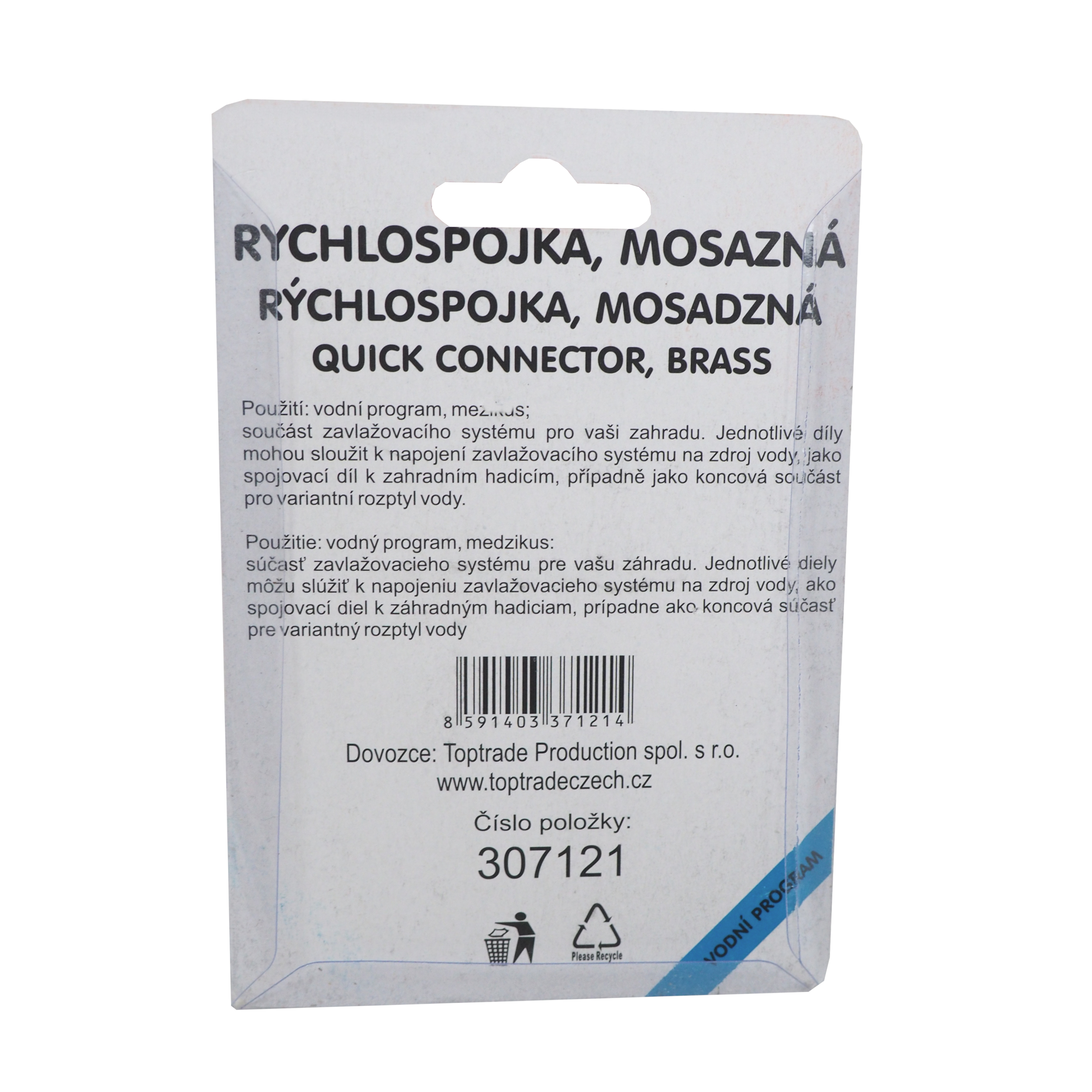 REFLEX rychlospojka mosazná 3/4"