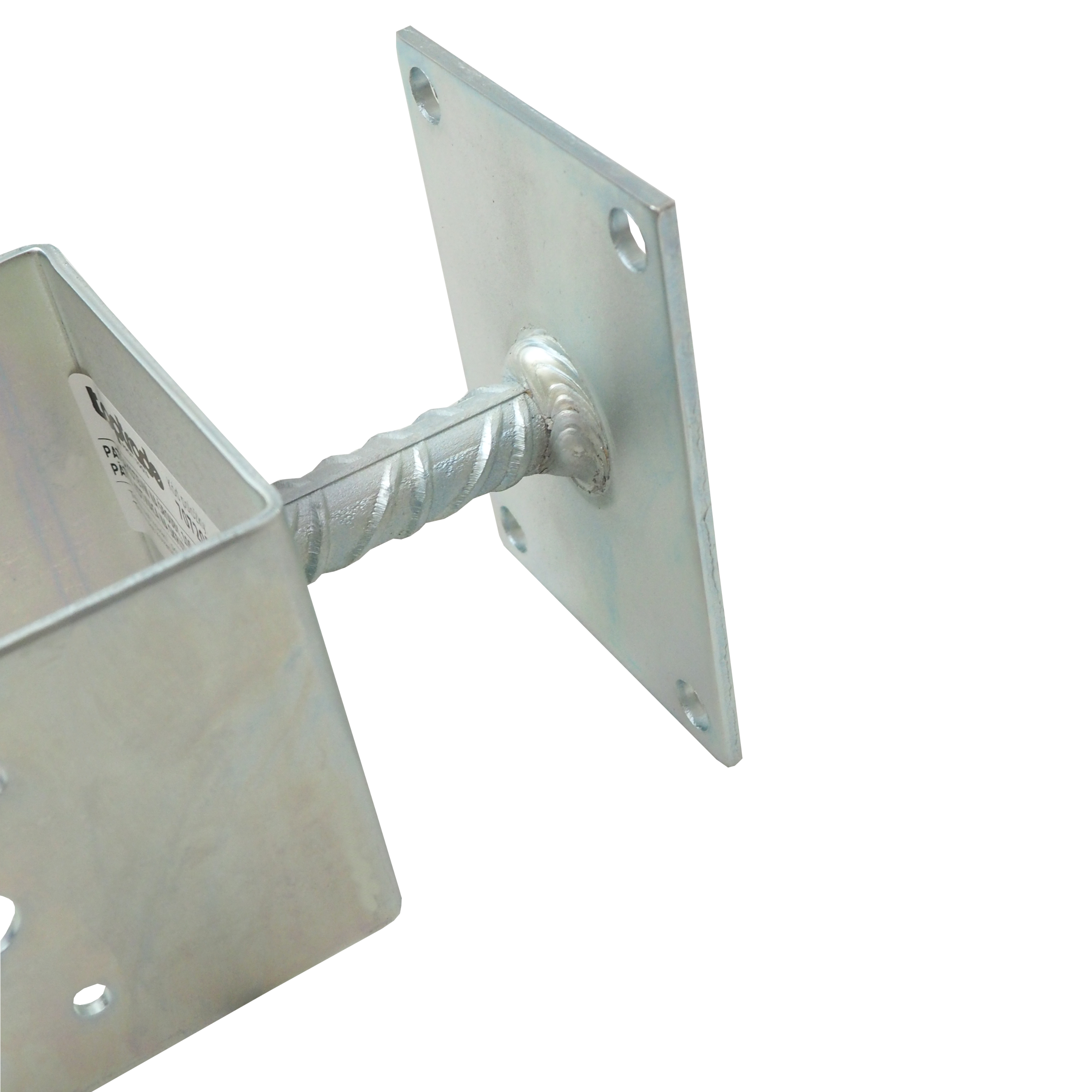 TOPTRADE kotevní patka U na šrouby 140×90 mm, pozink 3 mm