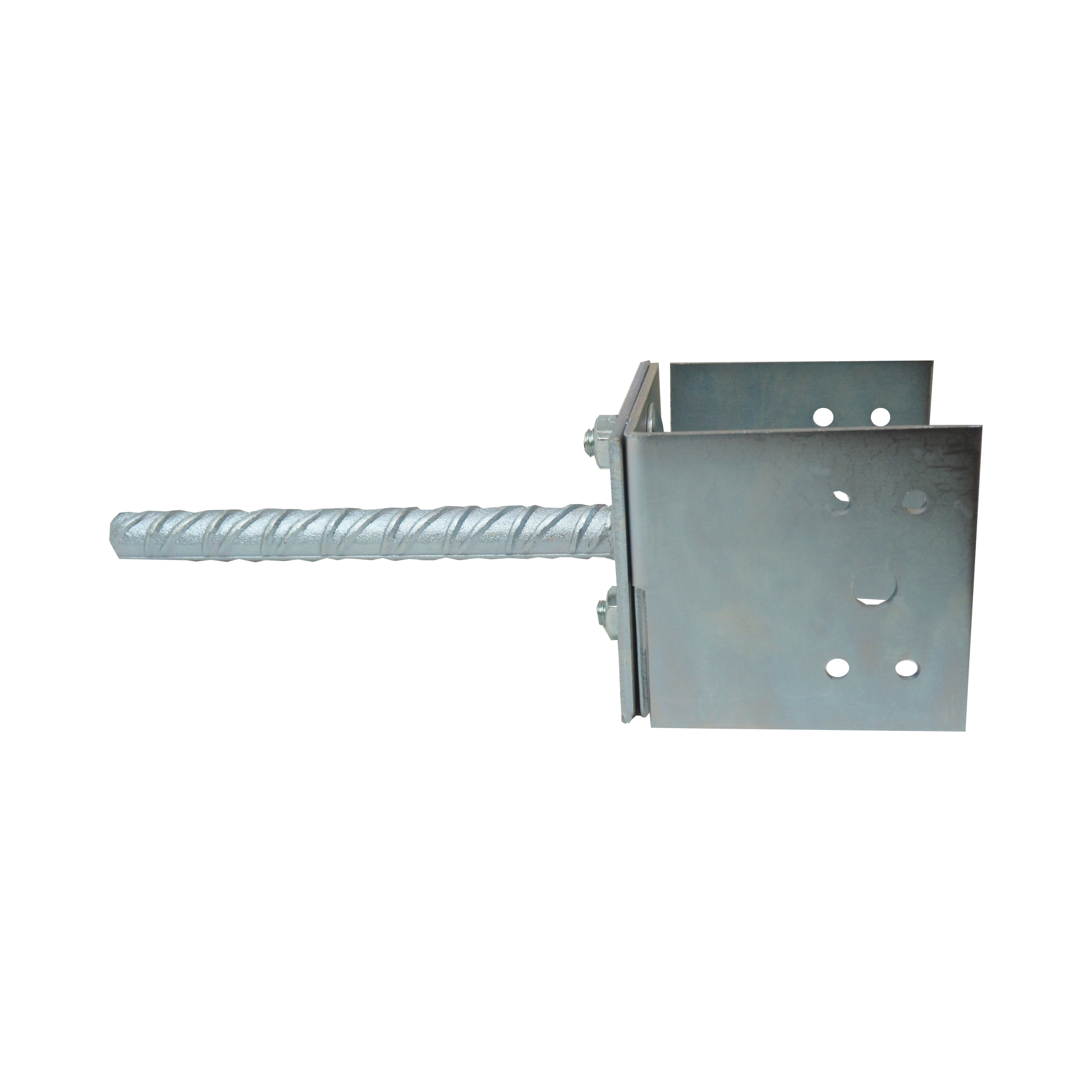 TOPTRADE kotevní U patka stavitelná do betonu 80–150 × 90 mm, pozink 3 mm