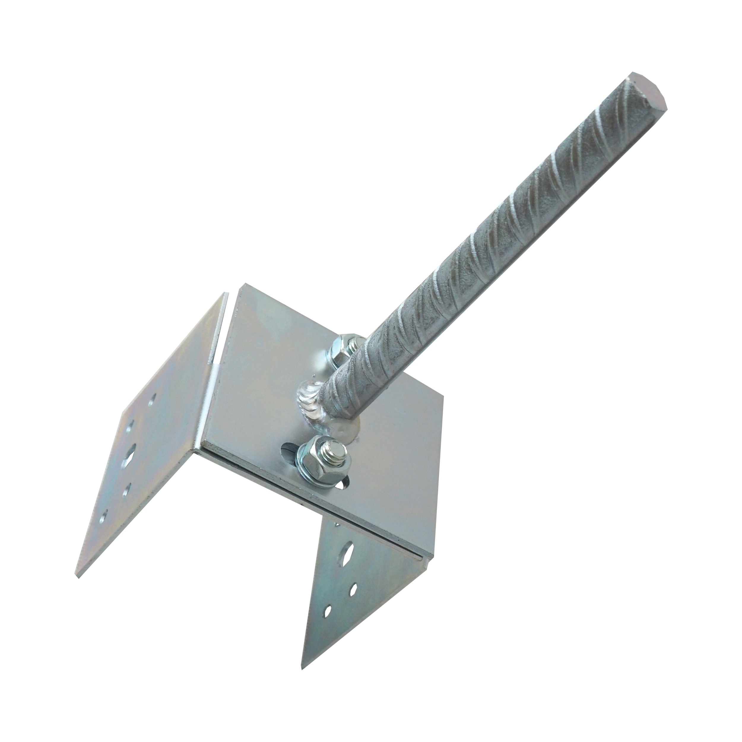 TOPTRADE kotevní U patka stavitelná do betonu 80–150 × 90 mm, pozink 3 mm