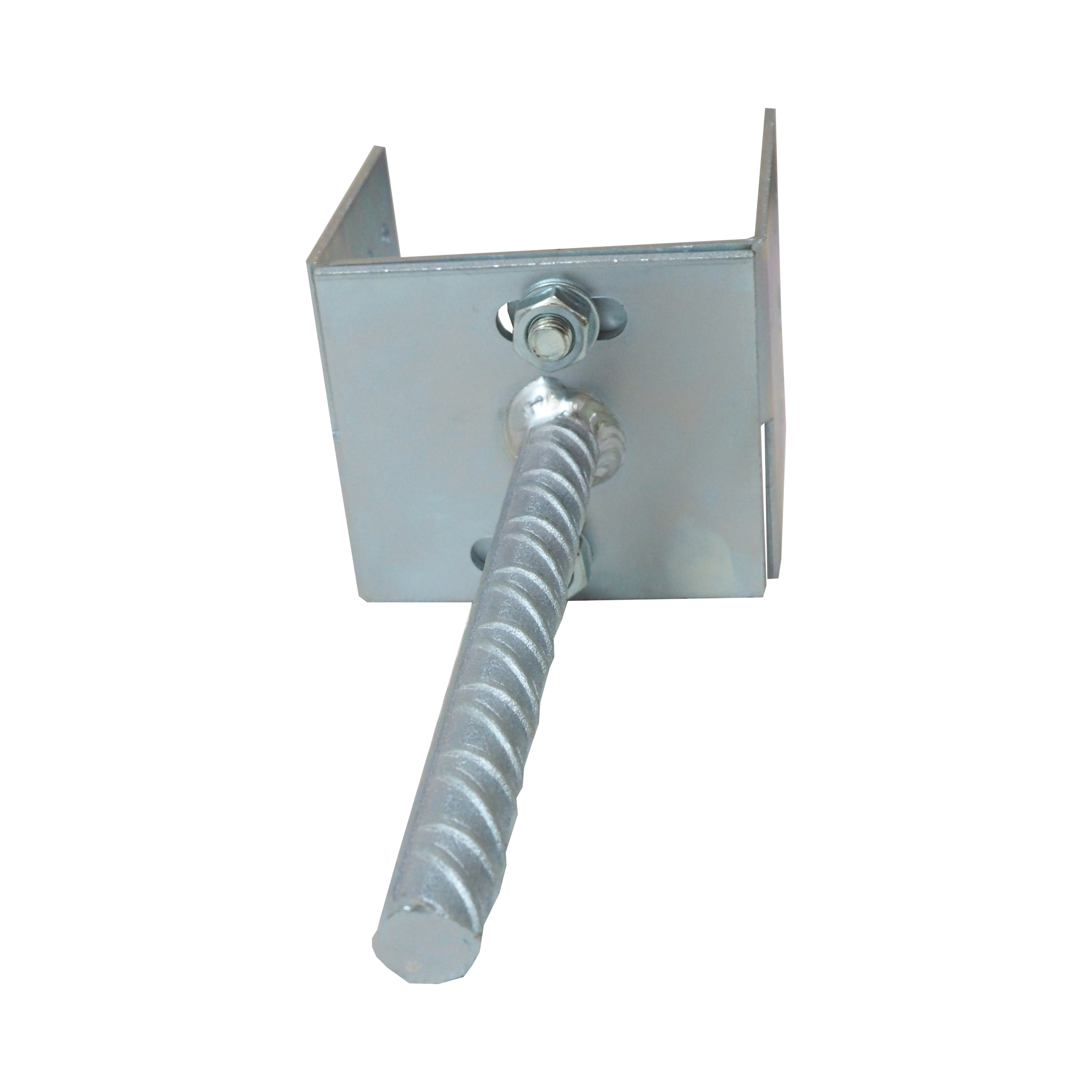 TOPTRADE kotevní U patka stavitelná do betonu 80–150 × 90 mm, pozink 3 mm