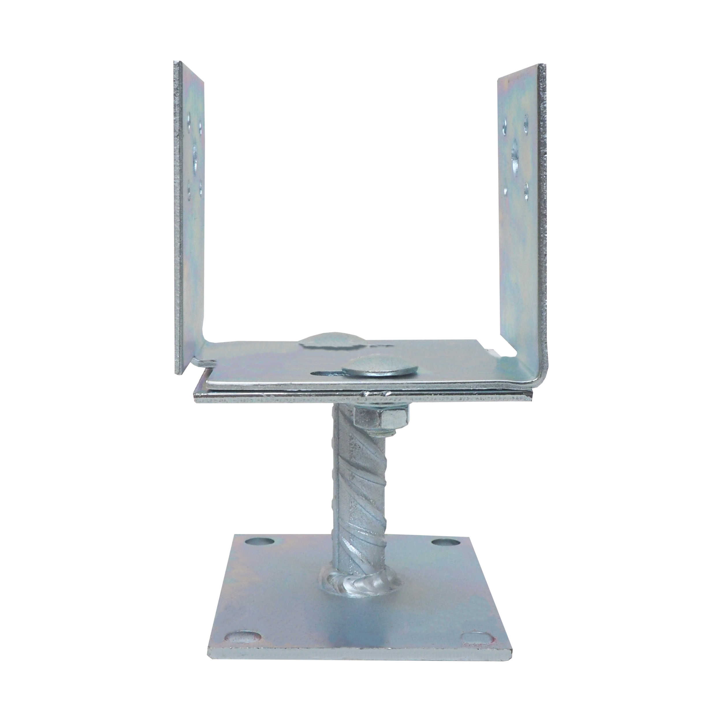 TOPTRADE kotevní U patka stavitelná 80–150 × 90 mm, pozink 3 mm