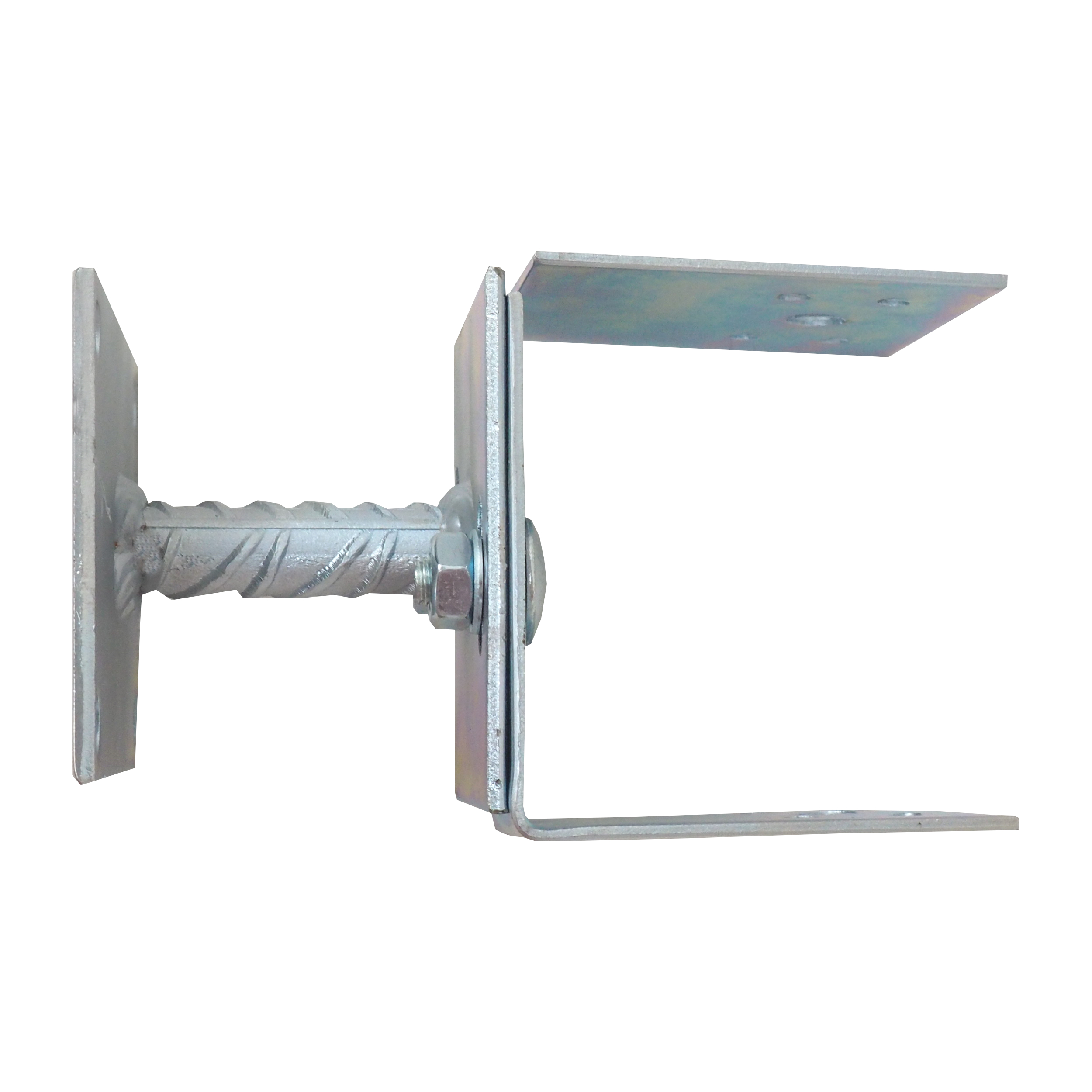 TOPTRADE kotevní U patka stavitelná 80–150 × 90 mm, pozink 3 mm