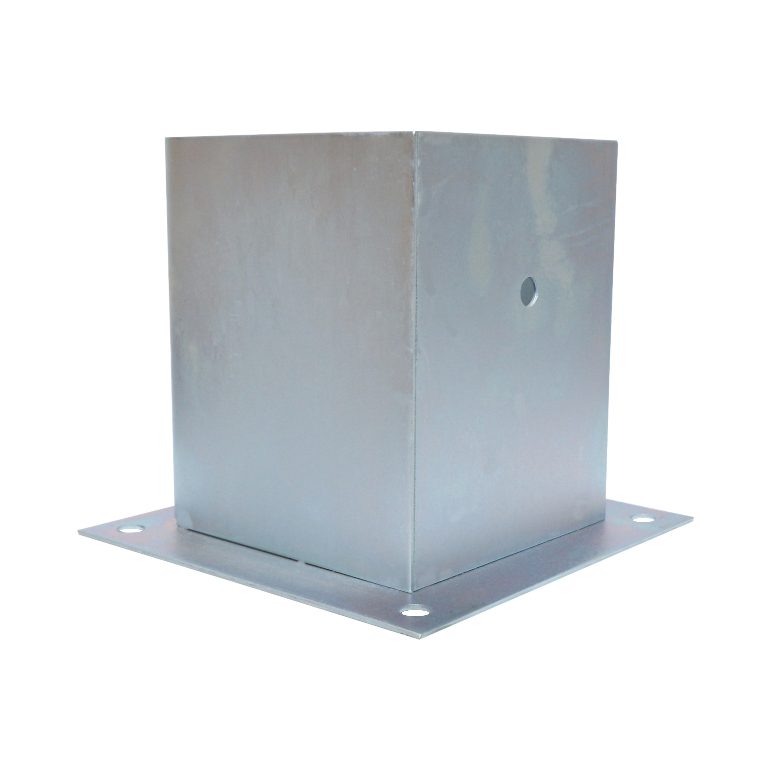 TOPTRADE patka sloupku 100×120 mm, výška 150 mm, pozink – čtvercová základna