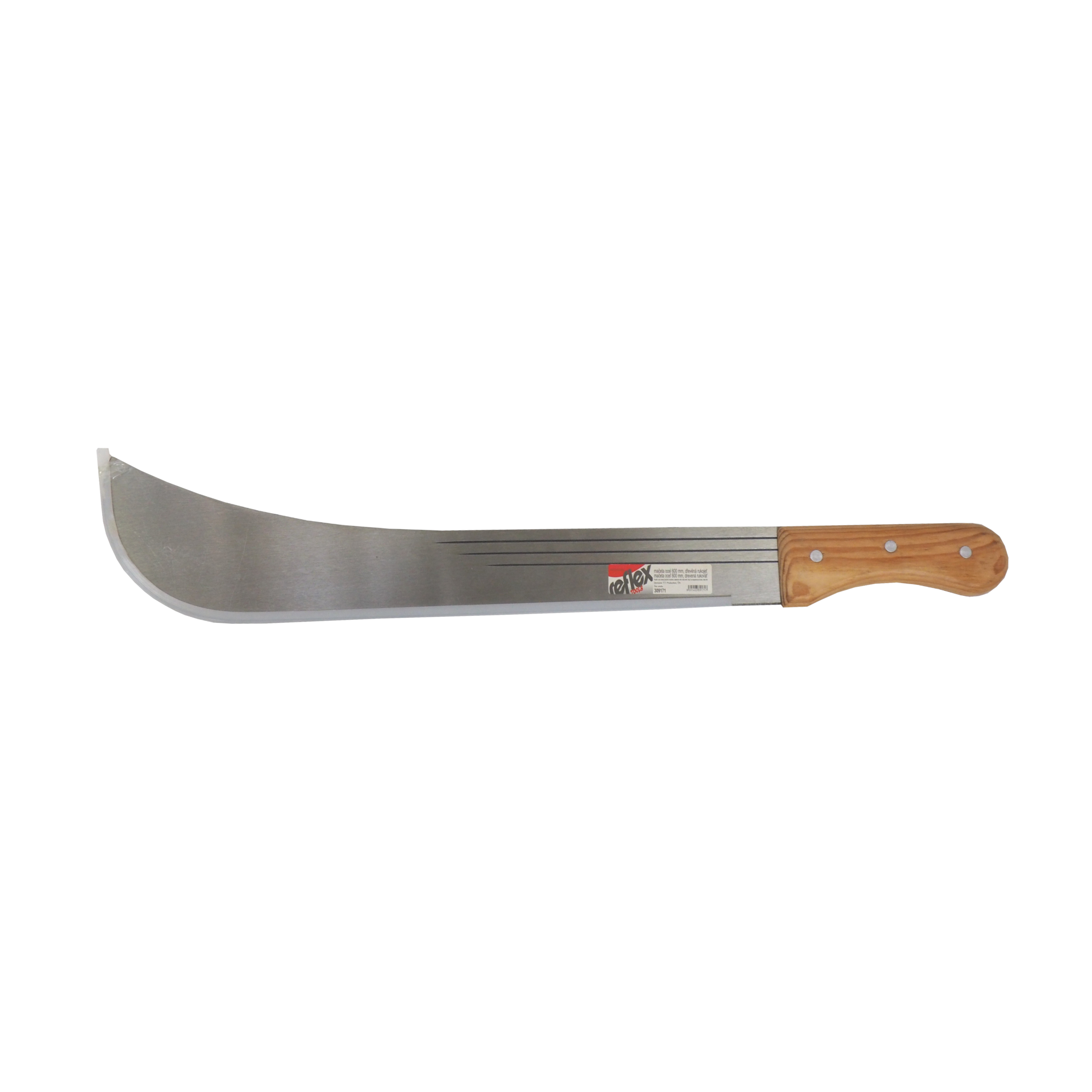 TOPTRADE mačeta ocelová s dřevěnou rukojetí, čepel 20" (700 mm)