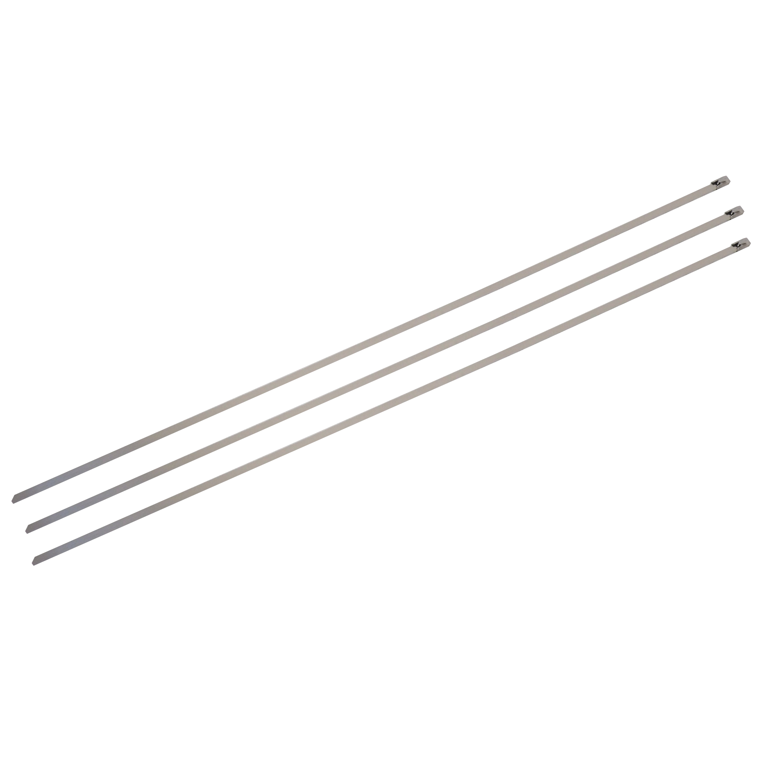 TOPTRADE stahovací pásky nerezové 4,6 × 450 mm, 50 ks