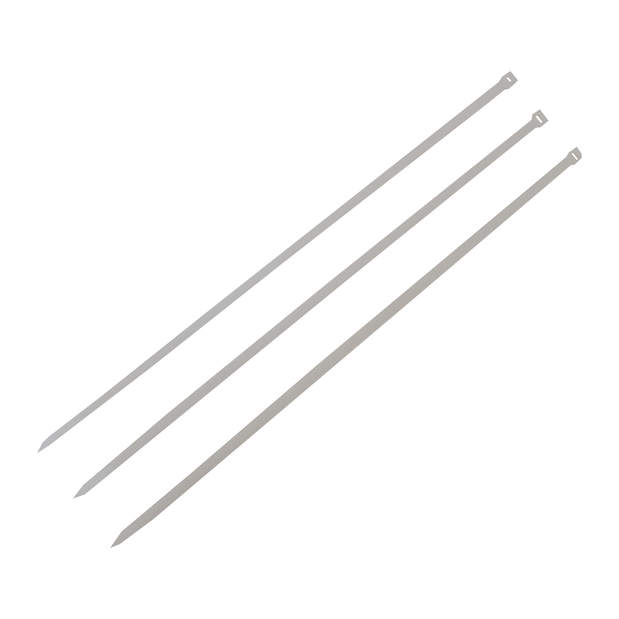 Stahovací plastové pásky TOPTRADE, bílé, 250 × 3,6 mm, 50 ks